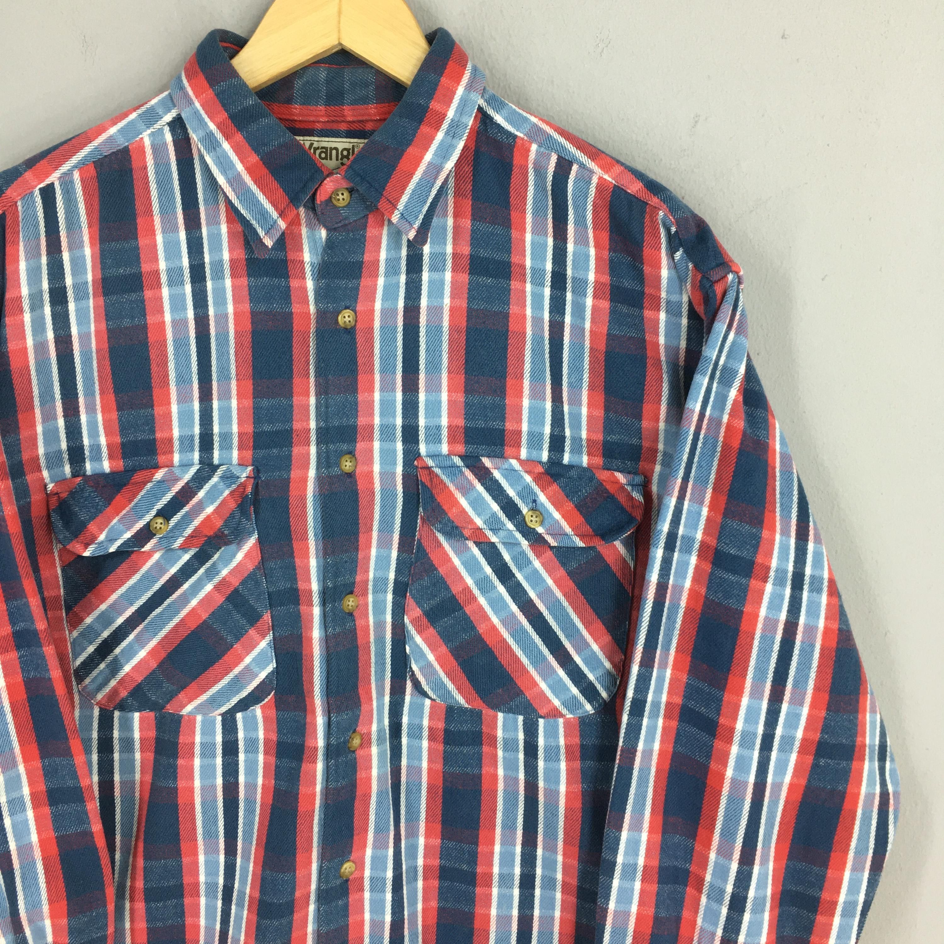 Vintage 90s Wrangler Checkered Multicolor Shirt Large