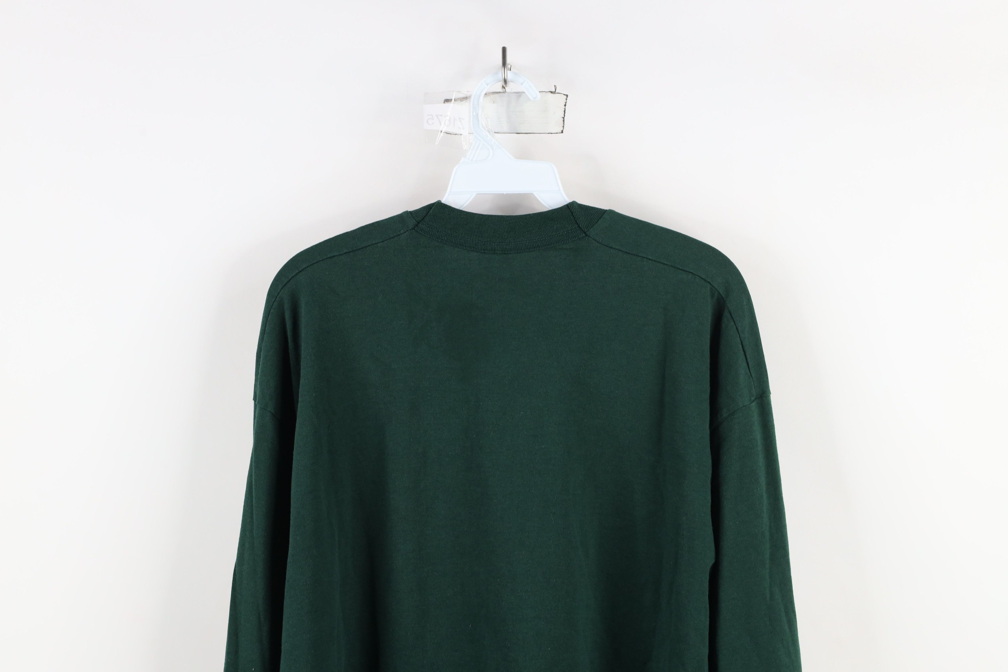 Vintage Vintage 90s Streetwear Long Sleeve T-Shirt Hunter Green Size US XXL / EU 58 / 5 - 11 Thumbnail