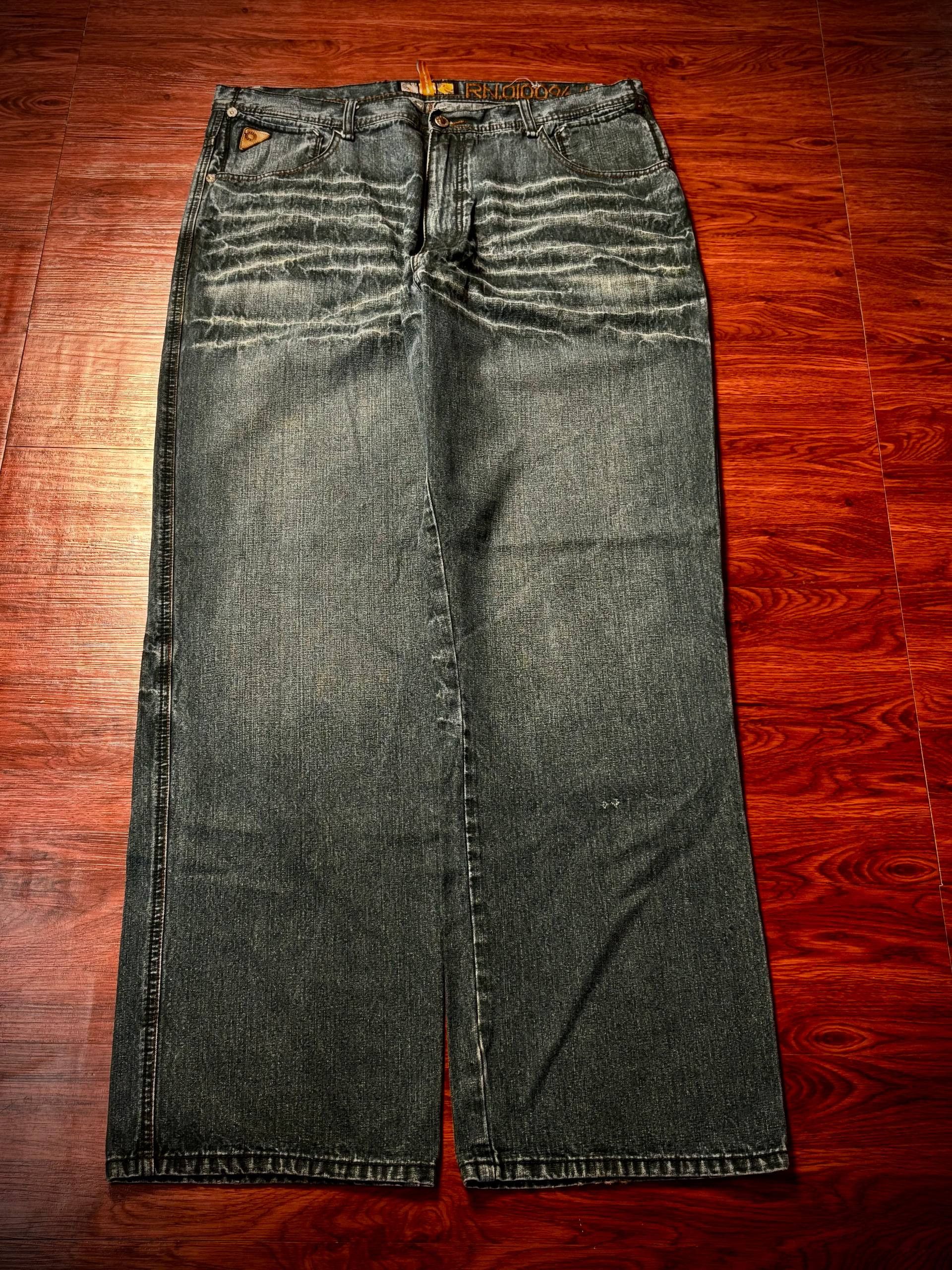 Akademiks Vintage Y2K Akademiks Jeans Green Faded Rare Wash Denim Pant Size US 42 / EU 58 - 1 Thumbnail