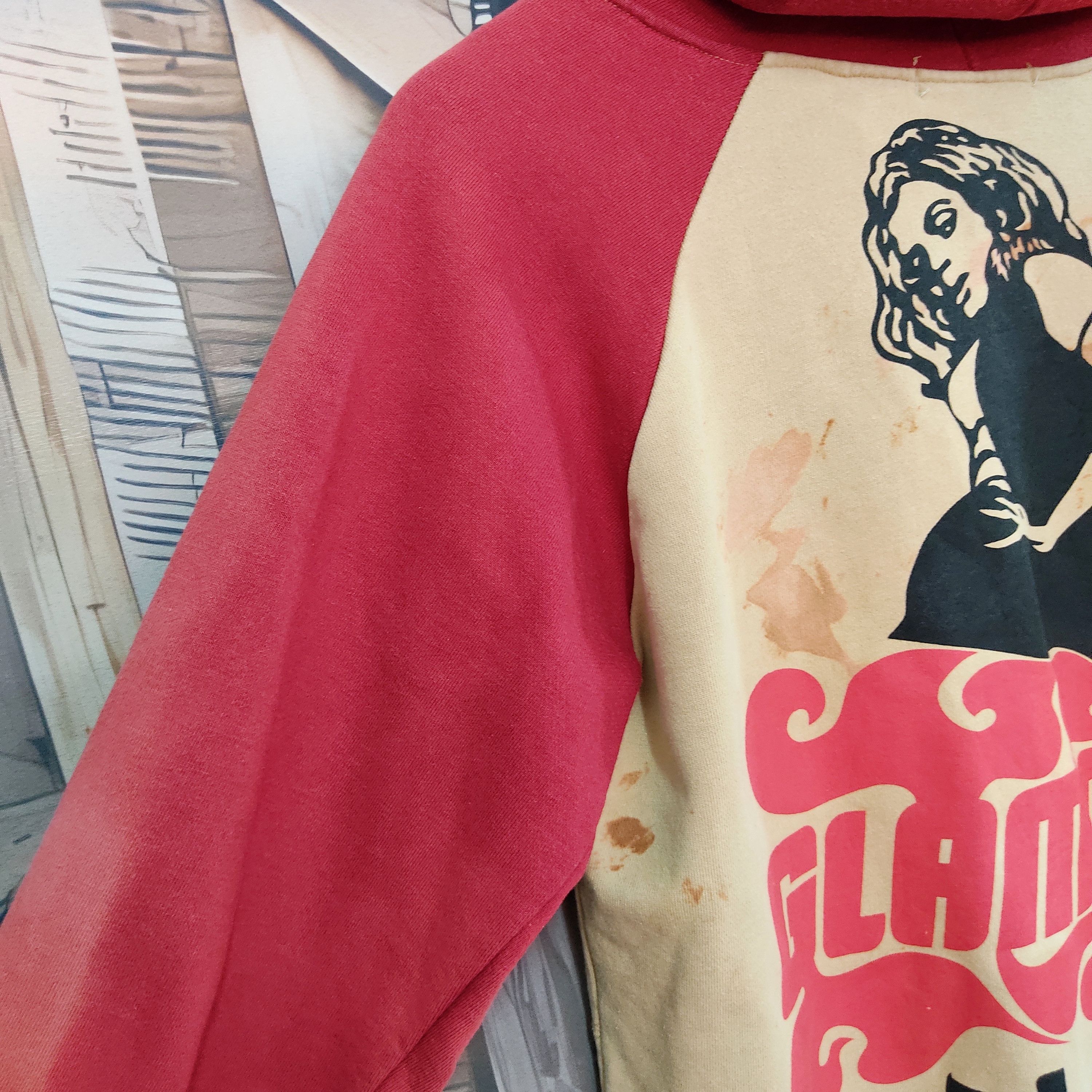 Hysteric Glamour Yankee Girl Distressed Sun Faded Hoodie