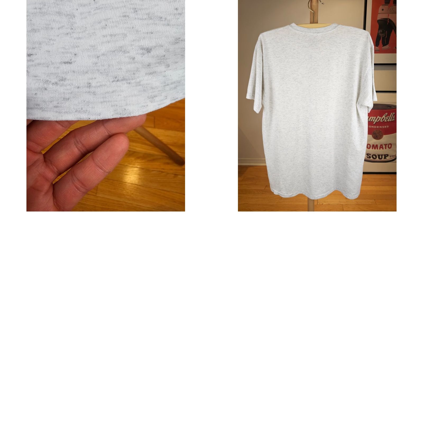 Vintage VINTAGE UNBRANDED GRAY ONE POCKET SINGLE STITCH THIN T-SHIRT SZ XLARGE Size US L / EU 52-54 / 3 - 8 Thumbnail