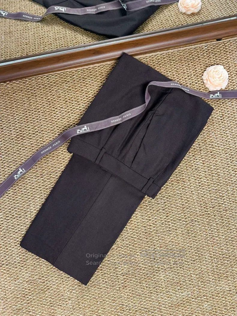 Hermes Hermes Margiela Era Fine Wool Pleated Drapable Trousers - Size 25" / US 0 / IT 36 - 6 Thumbnail