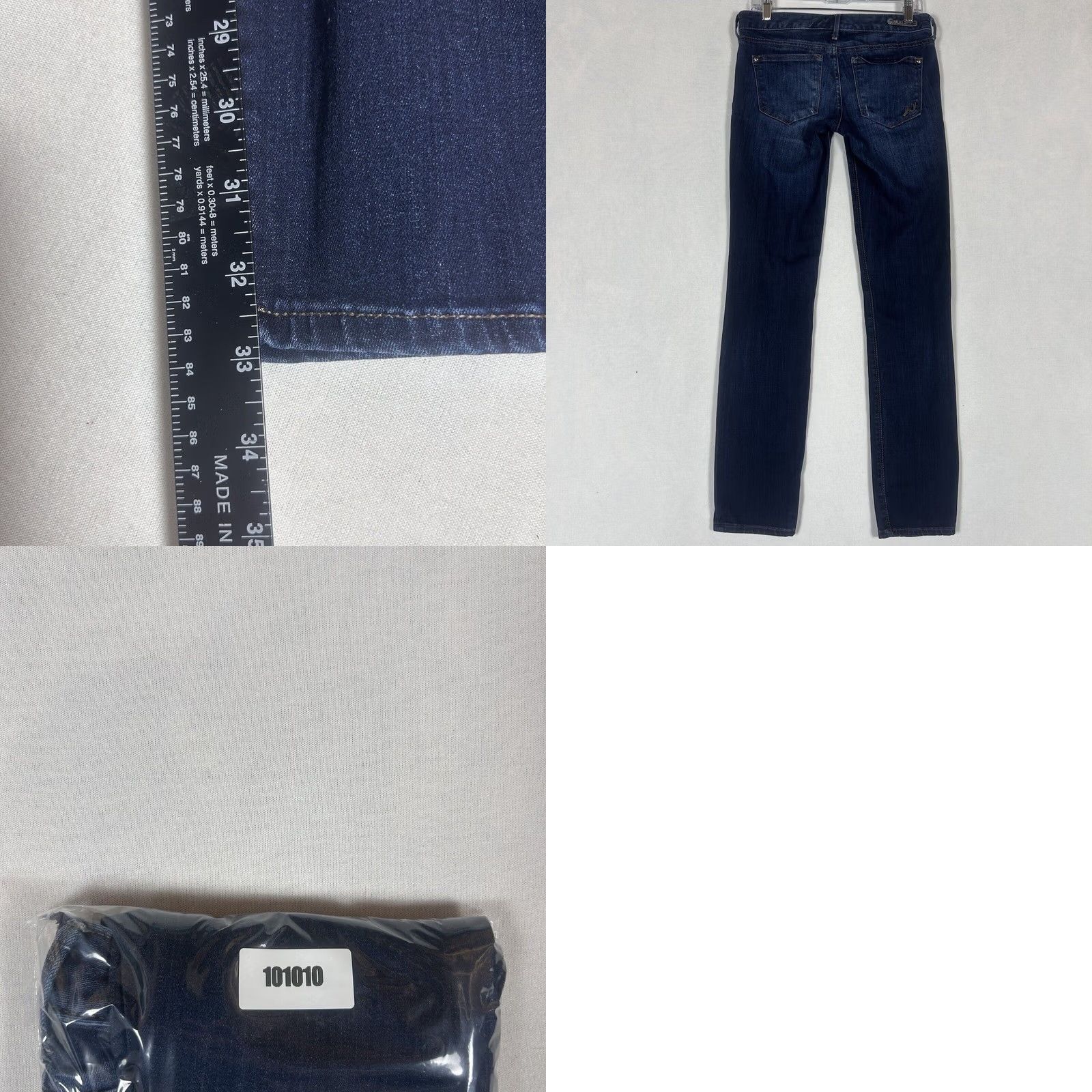 Express Express Womens Skinny Jeans 2R Low Rise Dark Wash Denim Jeggings Long Size 26" / US 2 / IT 38 - 8 Thumbnail