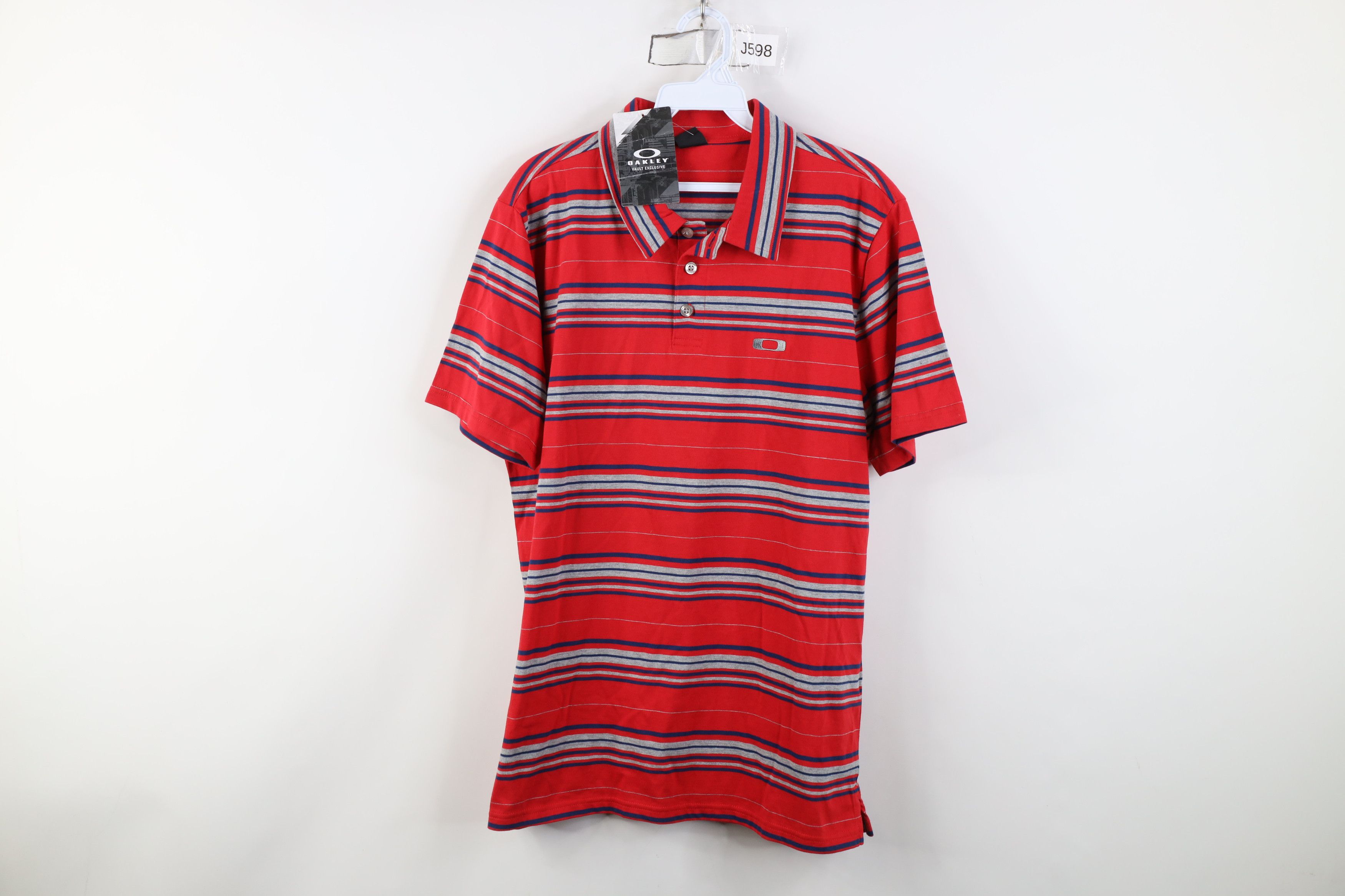 Oakley Deadstock Vintage Y2K Oakley Knit Collared Polo Shirt Red Size US M / EU 48-50 / 2 - 1 Thumbnail