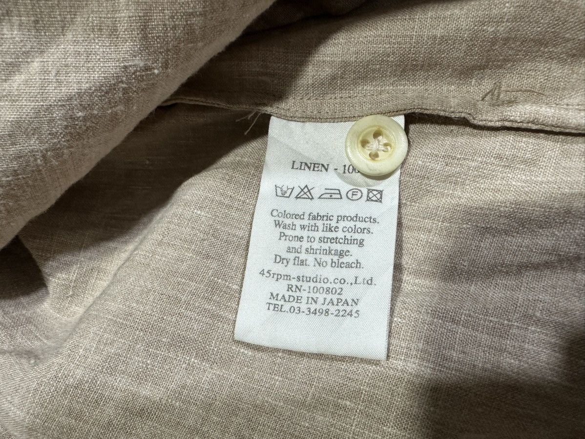 45rpm × Japanese Brand × Vintage 🔥Vintage 45Rpm Linen Shirt Hidden Buttons Made In Japan Size US M / EU 48-50 / 2 - 6 Thumbnail