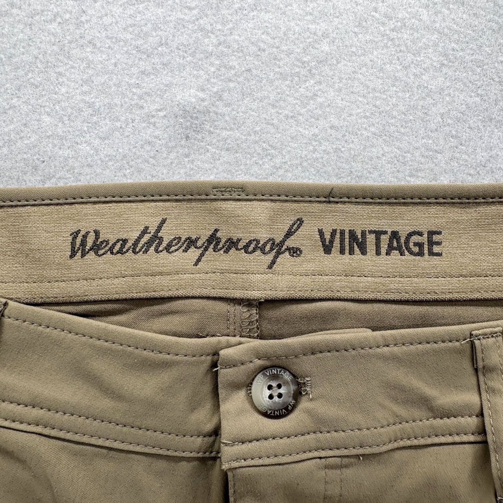 Weatherproof VINTAGE Weatherproof Tech Pant Mens 38x29 Beige Regular Chino Pants Stretch Water Resistant NWT Regular Fit Pocket Zipper 90s Travel Casual Mens Size US 38 / EU 54 - 4 Thumbnail