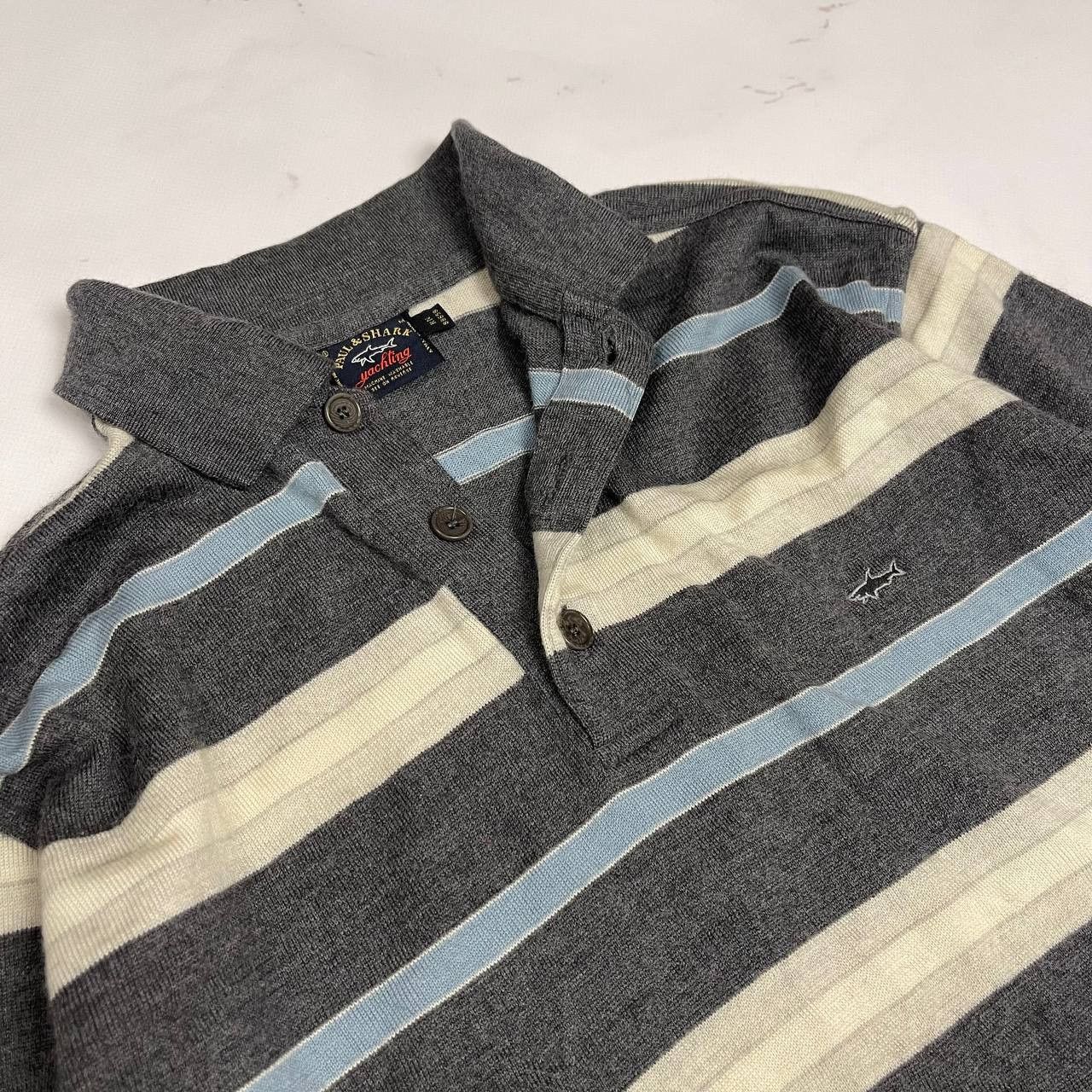 Paul & Shark PAUL & SHARK 100% Wool Striped Sweater Rugby Shirt Size US M / EU 48-50 / 2 - 5 Thumbnail