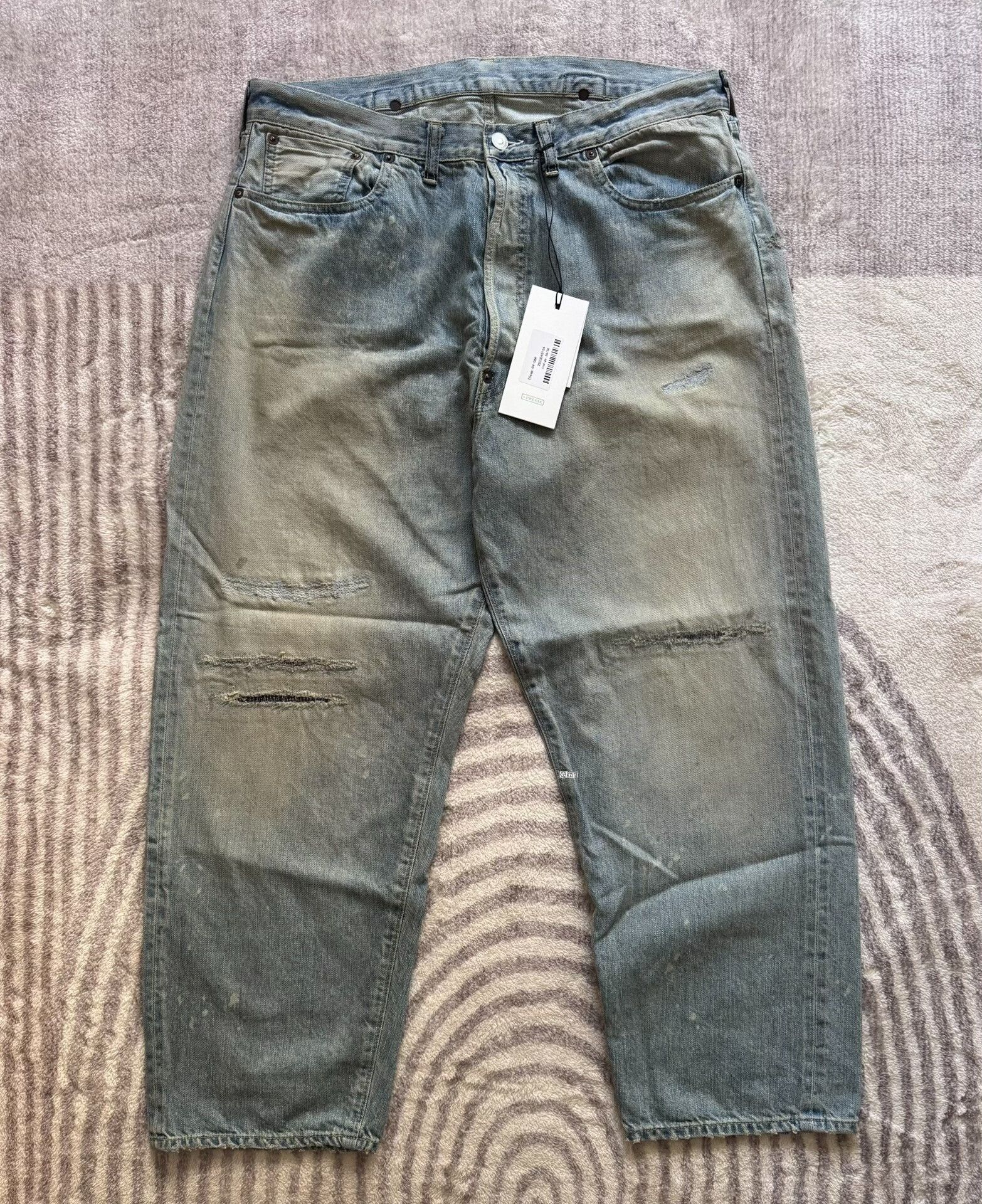 A.PRESSE NWT A.Presse 26SS Washed Denim Pants Bleach E (Fits 32