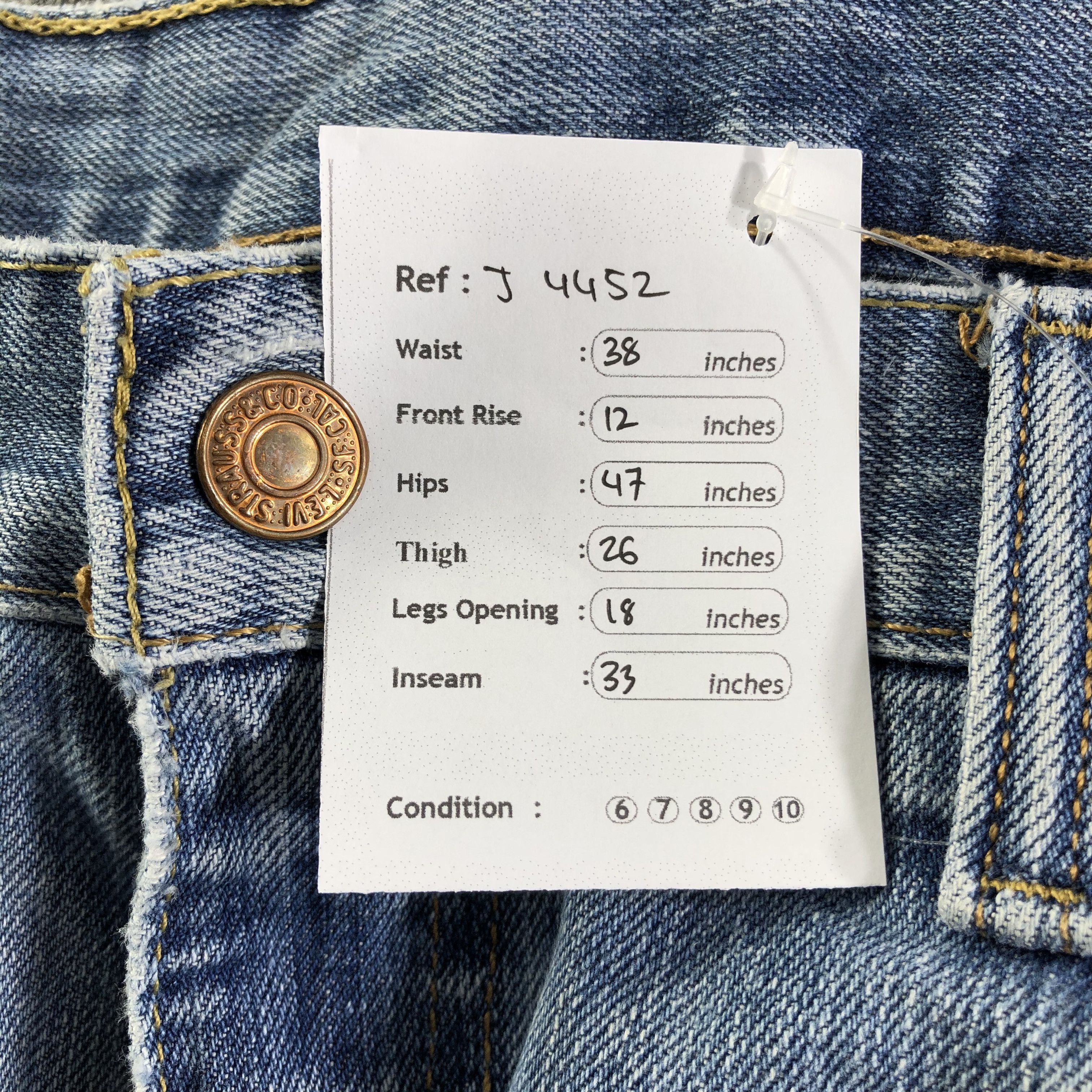 Levi's Vintage Blue Wash Levis 569 Jeans-J4452 Size US 38 / EU 54 - 13 Thumbnail