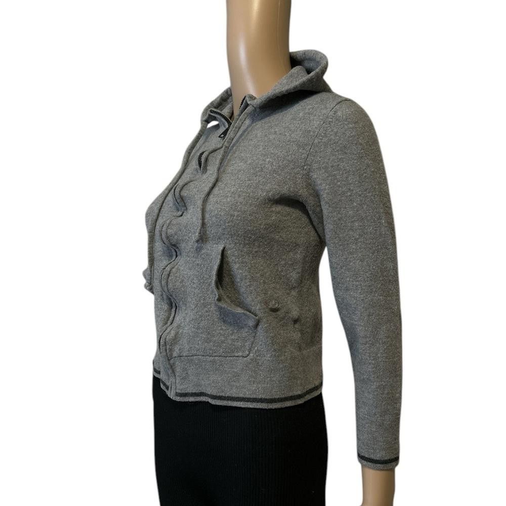 Club Monaco Club Monaco Grey Zip-Up Hoodie Sweater Size L / US 10 / IT 46 - 2 Thumbnail