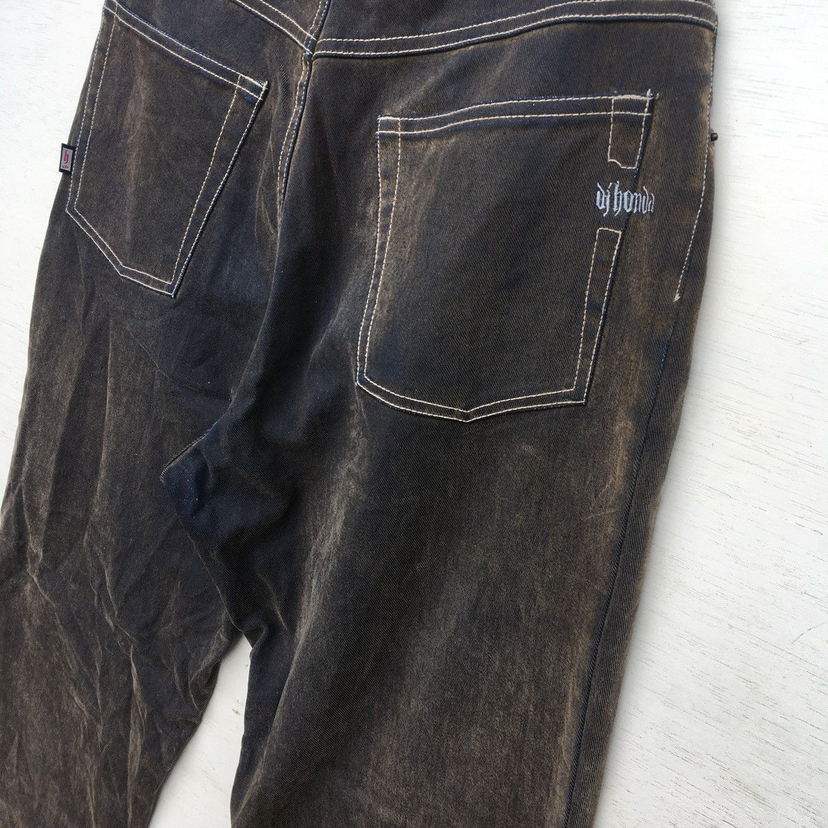 Japanese Brand × Vintage Crazy Vintage Dj Honda Denim Two Tones Jeans Size US 30 / EU 46 - 12 Thumbnail