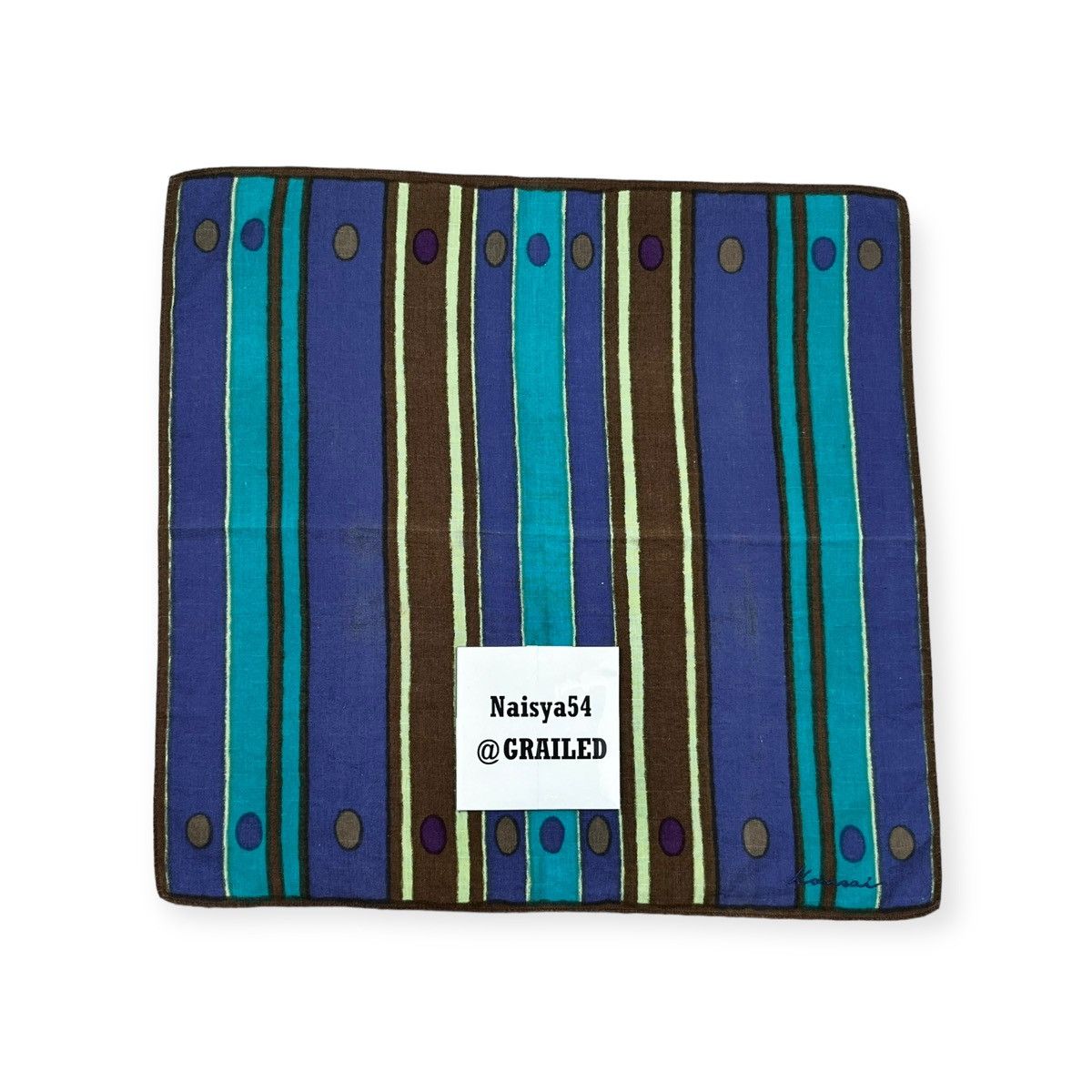 Japanese Brand Kansai Handkerchief Neckerchief Bandana Pocketsquare Size ONE SIZE - 5 Thumbnail