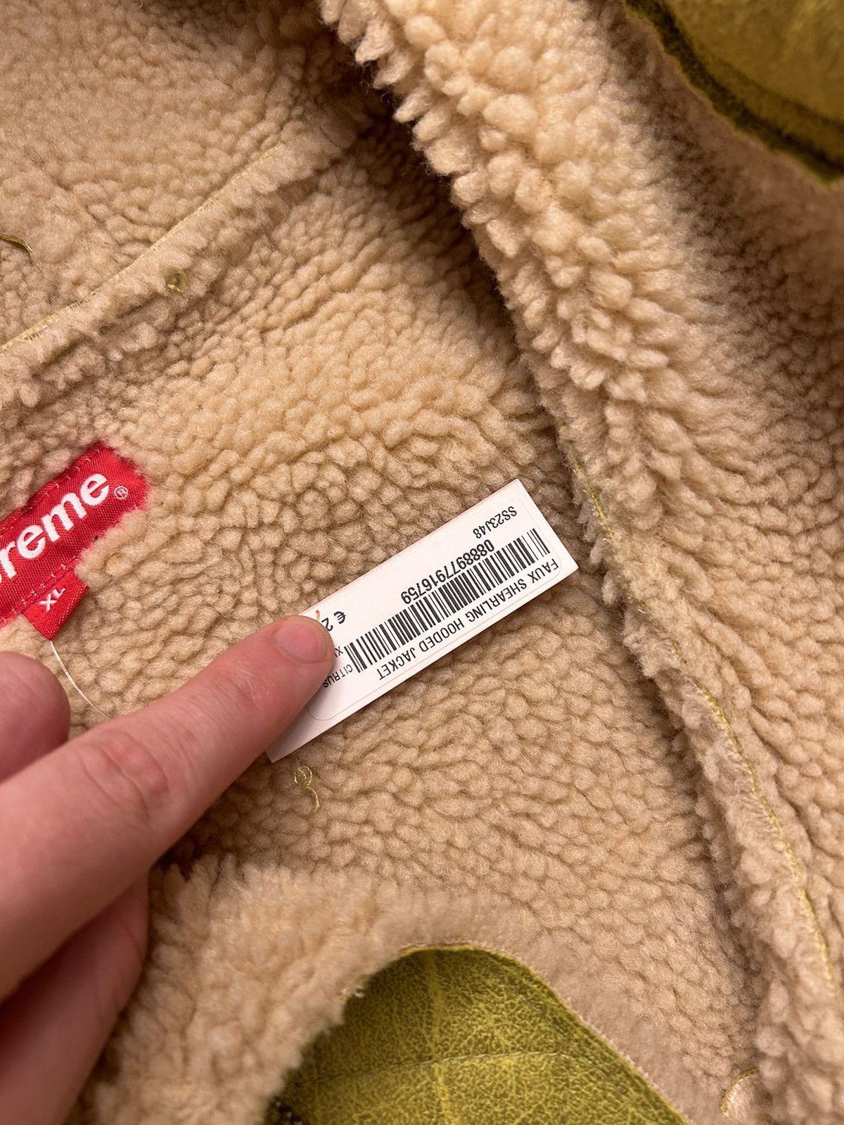 Supreme Faux Leather Shearling Hooded Jacket SS23 Size US XL / EU 56 / 4 - 9 Thumbnail