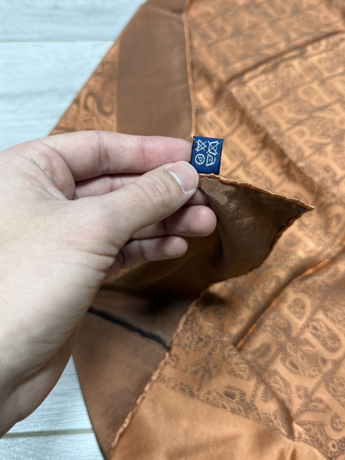 Burberry Burberry monogram letters vintage silk scarf authentic Size ONE SIZE - 7 Thumbnail