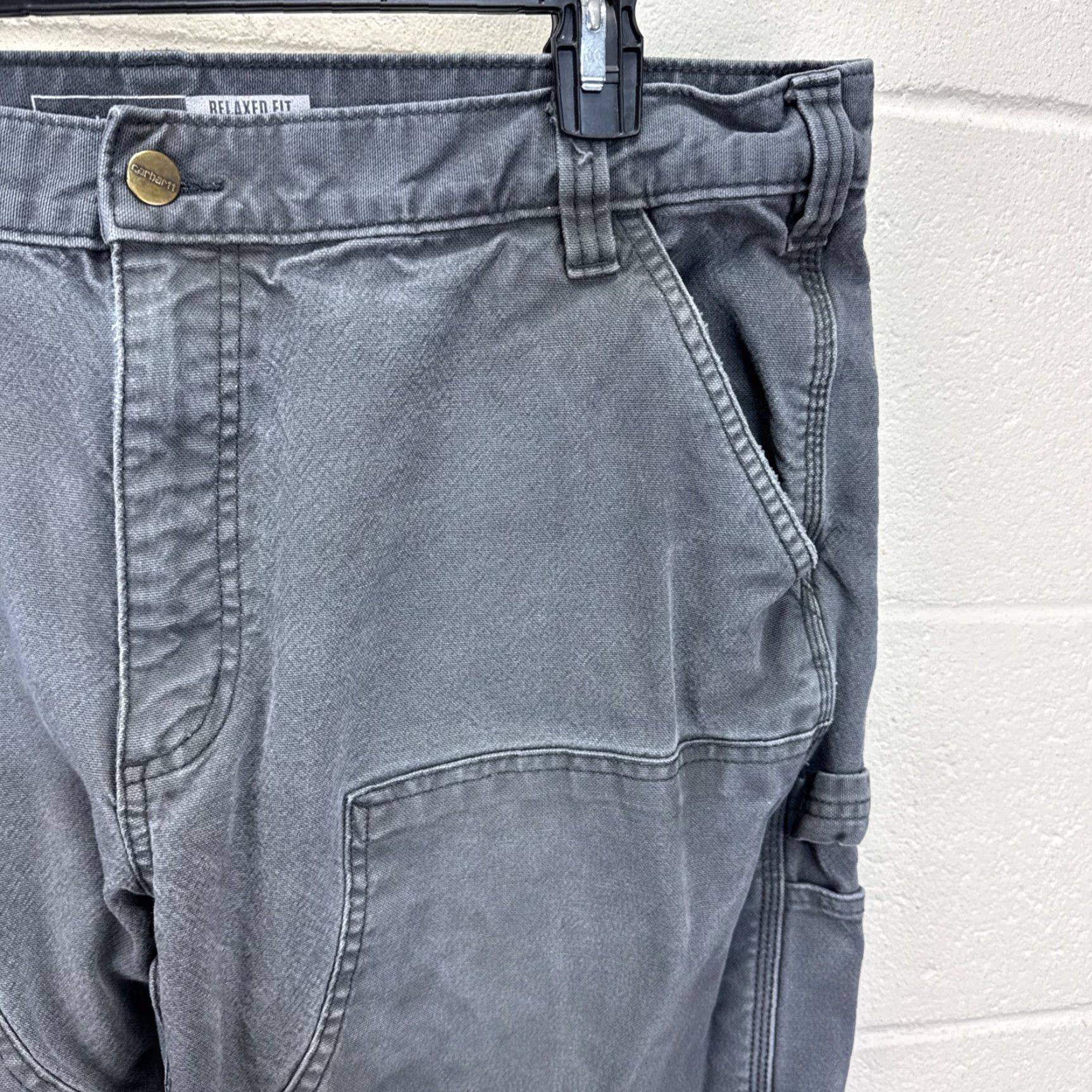 Carhartt Carhartt Carpenter Pants Mens 40x32 Gray 5-Pocket Relaxed Fit Double Knee Workwear Casual 103334 029 Size US 40 / EU 56 - 3 Thumbnail