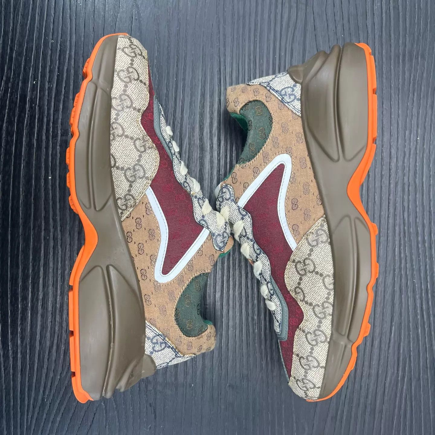 Gucci Gucci Rhyton Women's Brown Full Print Sneakers 36.5 New Size US 6 / IT 36 - 4 Thumbnail