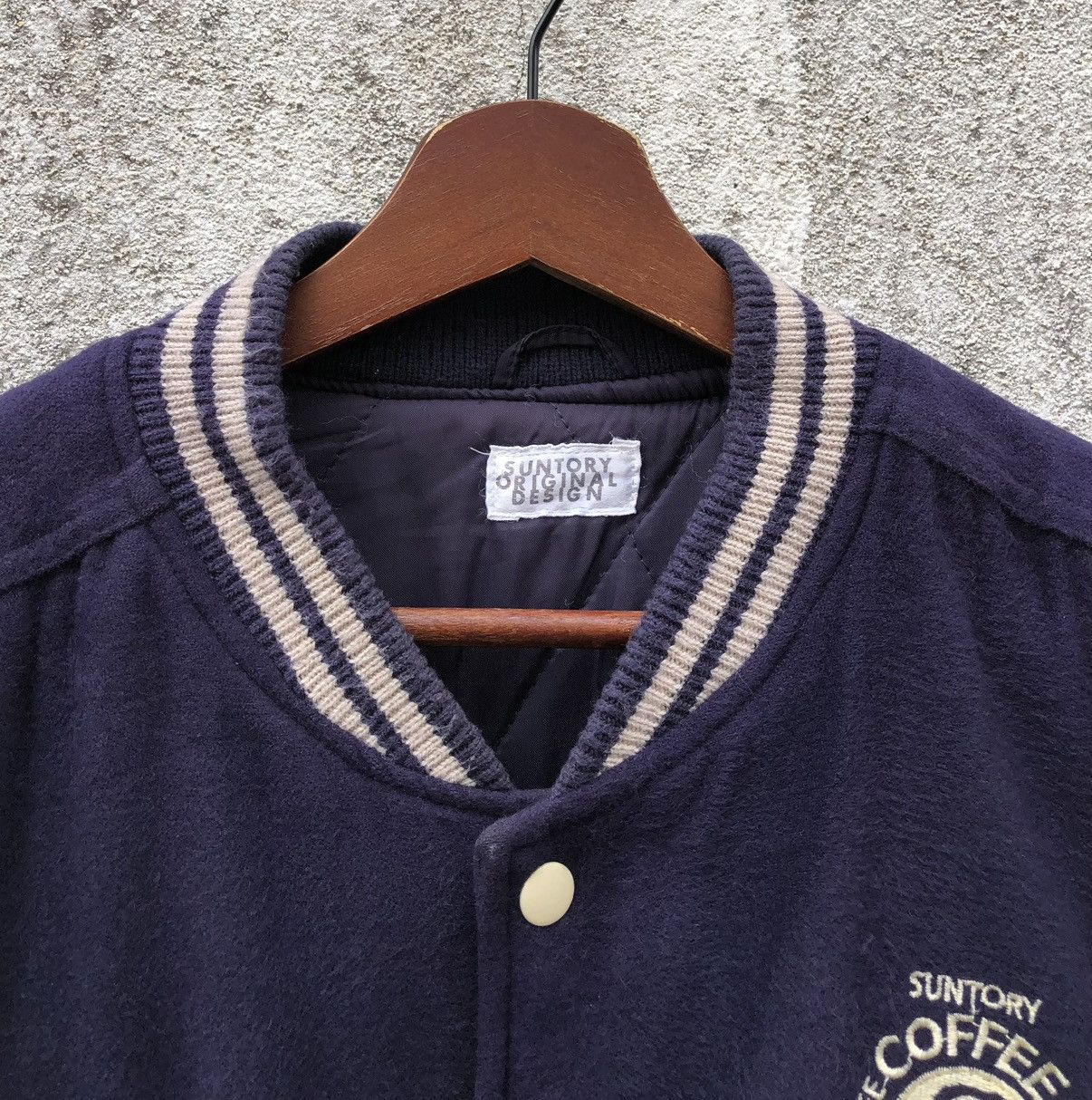 Vintage Vintage Suntory Boss Coffee Wool Varsity Jacket Size US L / EU 52-54 / 3 - 14 Thumbnail
