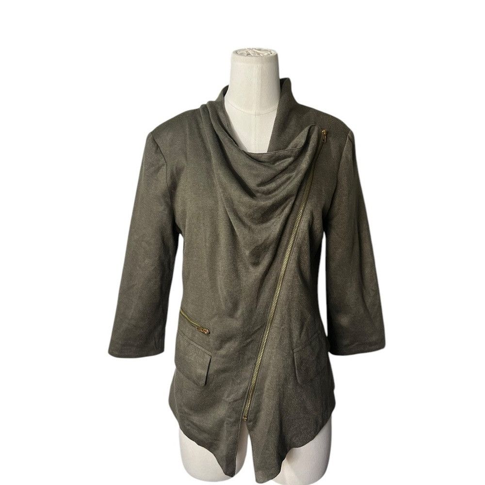 Anthropologie Anthropologie Cartonnier Olive 3/4 Sleeve Jacket Size Larg Size L / US 10 / IT 46 - 2 Thumbnail