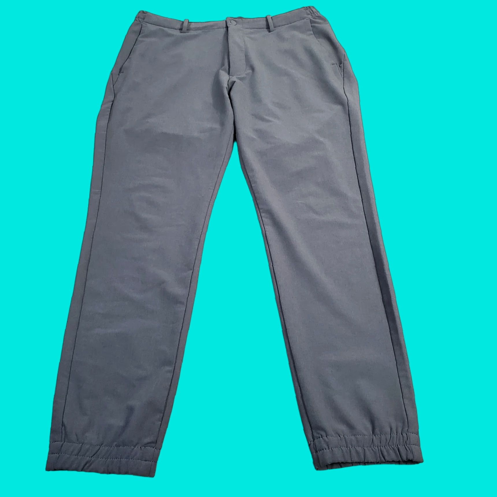 Uniqlo Uniqlo Pants Mens L Gray Easy Performance Stretch Drawstring Casual Chino Logo 34 Inseam 29 Straight Front May Include Pockets Regular Size Type Size US 34 / EU 50 - 1 Thumbnail
