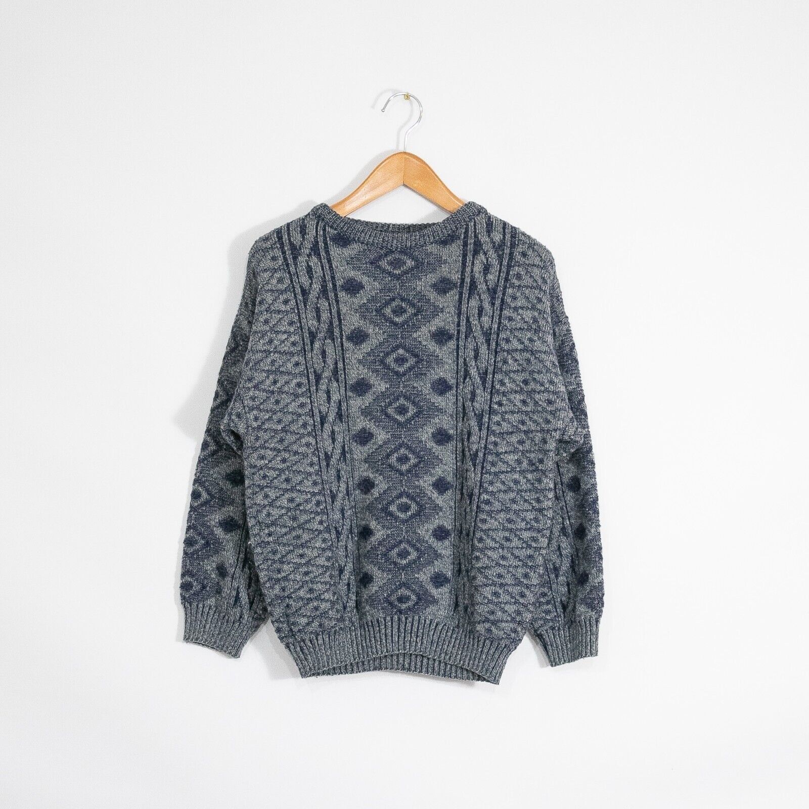 Vintage Vintage Cable Knit Acrylic Wool Sweater Mens Medium - Argyle Size US M / EU 48-50 / 2 - 1 Thumbnail
