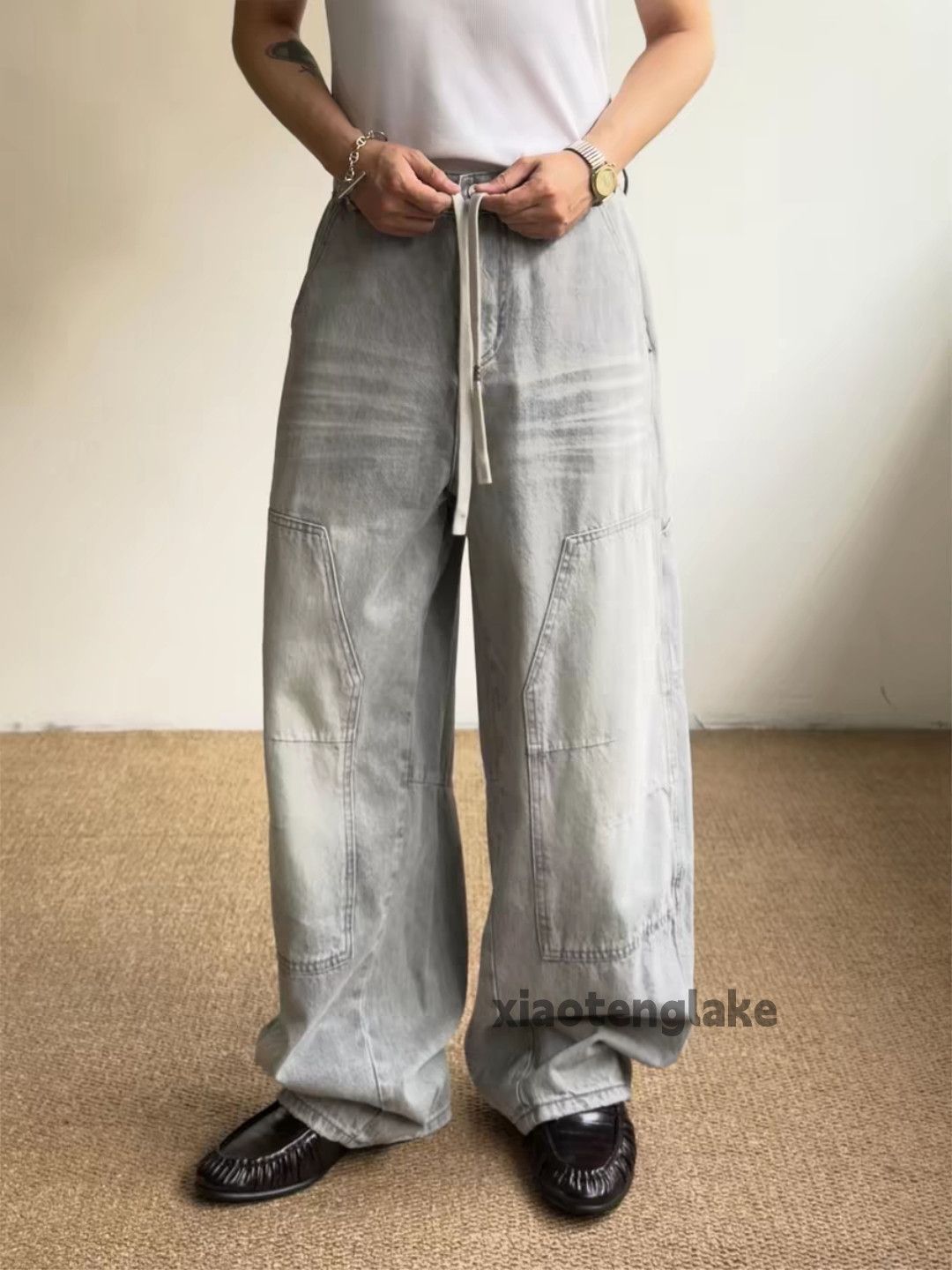 Jean xz Balenciaga rickowens style baggy wide carpenter jeans Size US 30 / EU 46 - 4 Thumbnail