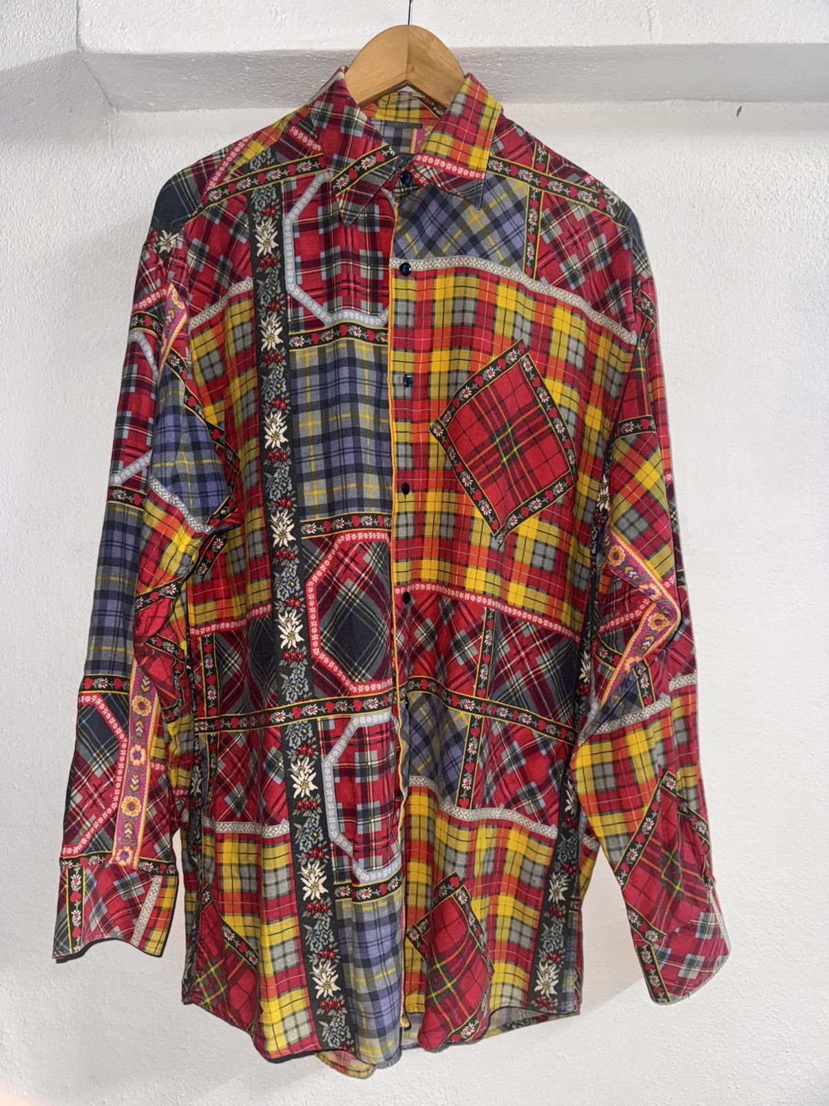 Kenzo Kenzo Homme patch work shirt Size US L / EU 52-54 / 3 - 1 Thumbnail