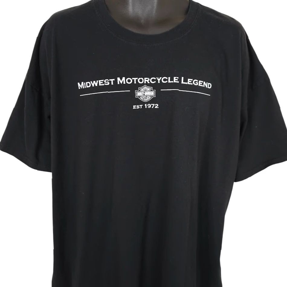 Harley Davidson Harley-Davidson T Shirt Mens 3XL Black Mason City Iowa Midwest Motorcycle Size US XXL / EU 58 / 5 - 2 Thumbnail