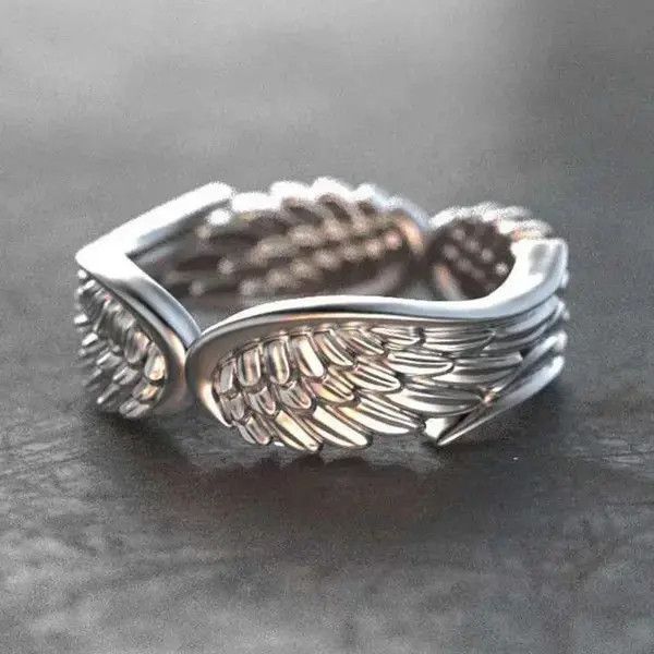 Japanese Brand Streetwear Vintage Angel Wings Ring Size ONE SIZE - 1 Thumbnail