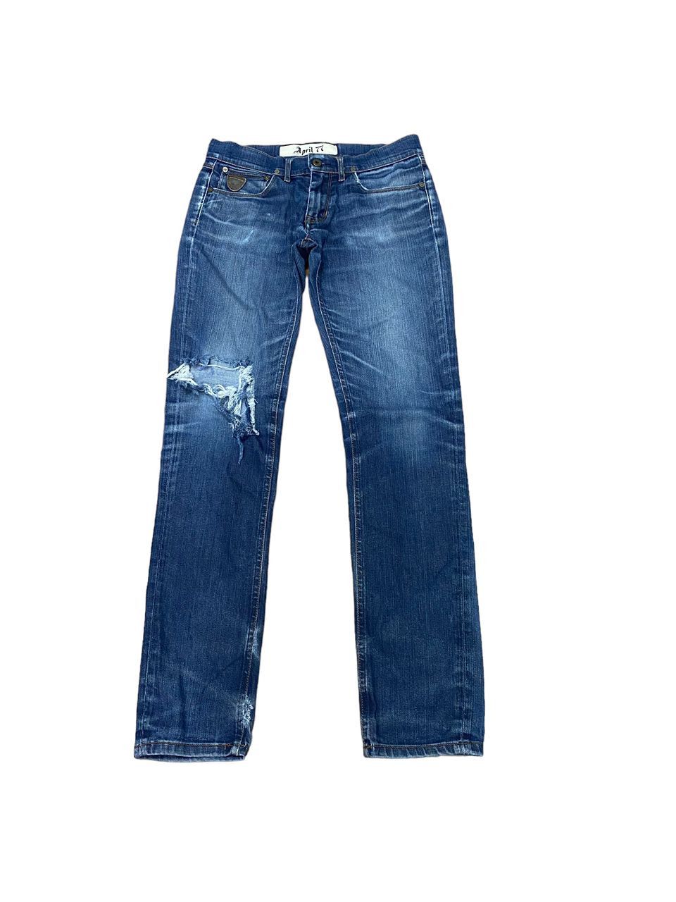 April 77 💥BEST OFFER💥APRIL 77 PUNK DISTRESSED DENIM JEANS Size US 32 / EU 48 - 1 Thumbnail