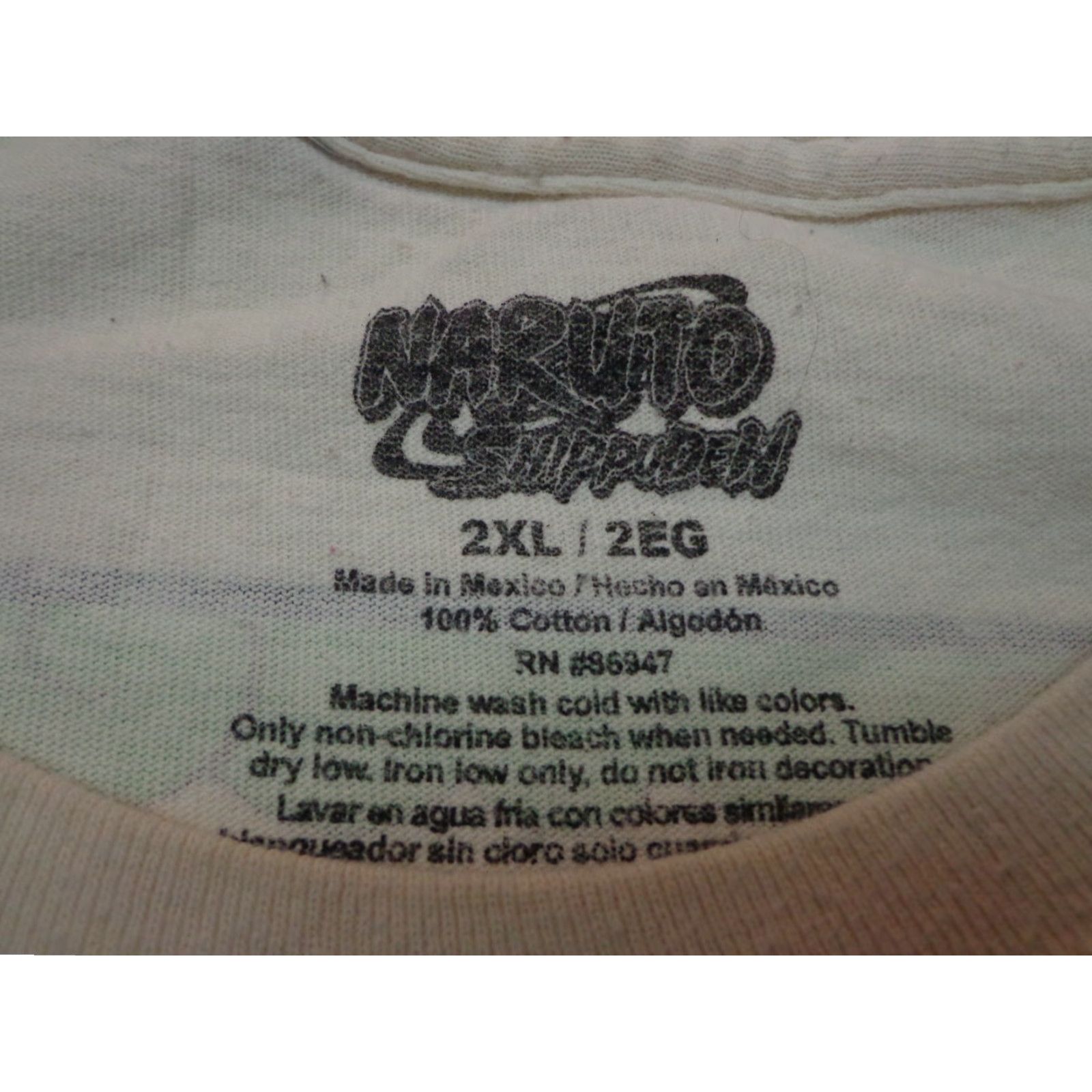 Vintage Naruto Shippuden Collection T-Shirt Men 2XL Cream Ivory 100% Cotton Graphic Print Crew Neck Short Sleeve Anime Naruto Size US XXL / EU 58 / 5 - 5 Thumbnail
