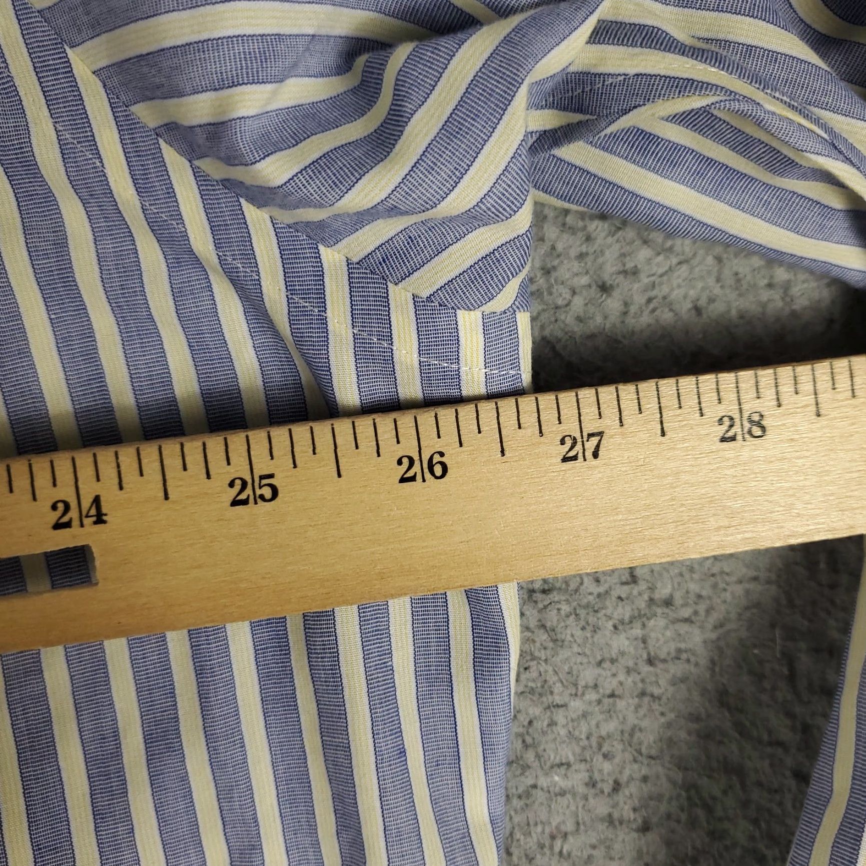 Brooks Brothers Brooks Brothers Shirt Mens 18 Blue Striped Dress Shirt Long Sleeve Button-Down Collar Regular Cotton Size 48R - 5 Thumbnail