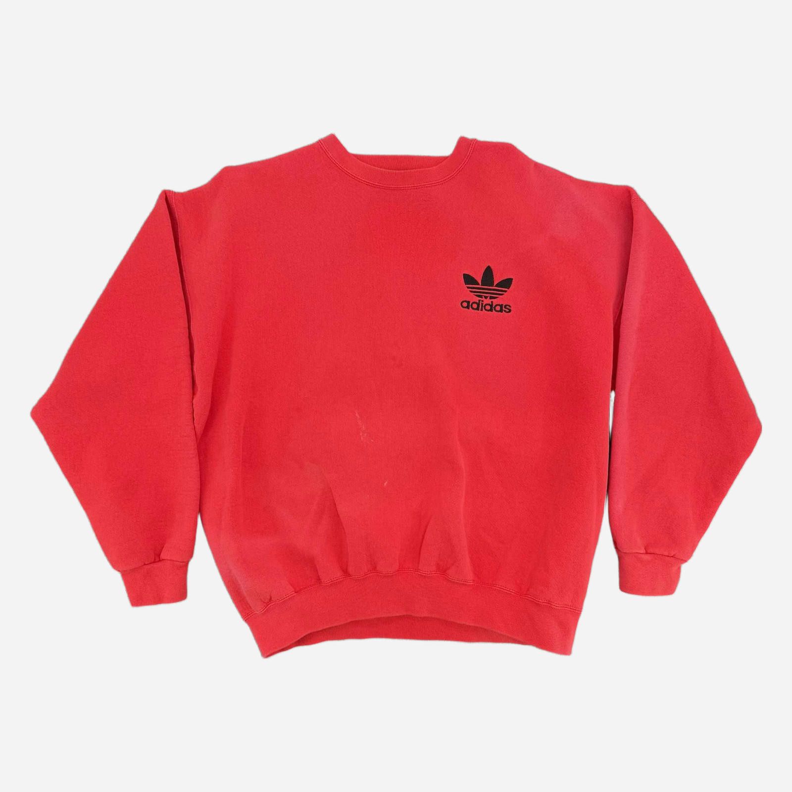 Adidas Vintage Adidas Crew Neck Red L Size US L / EU 52-54 / 3 - 1 Thumbnail