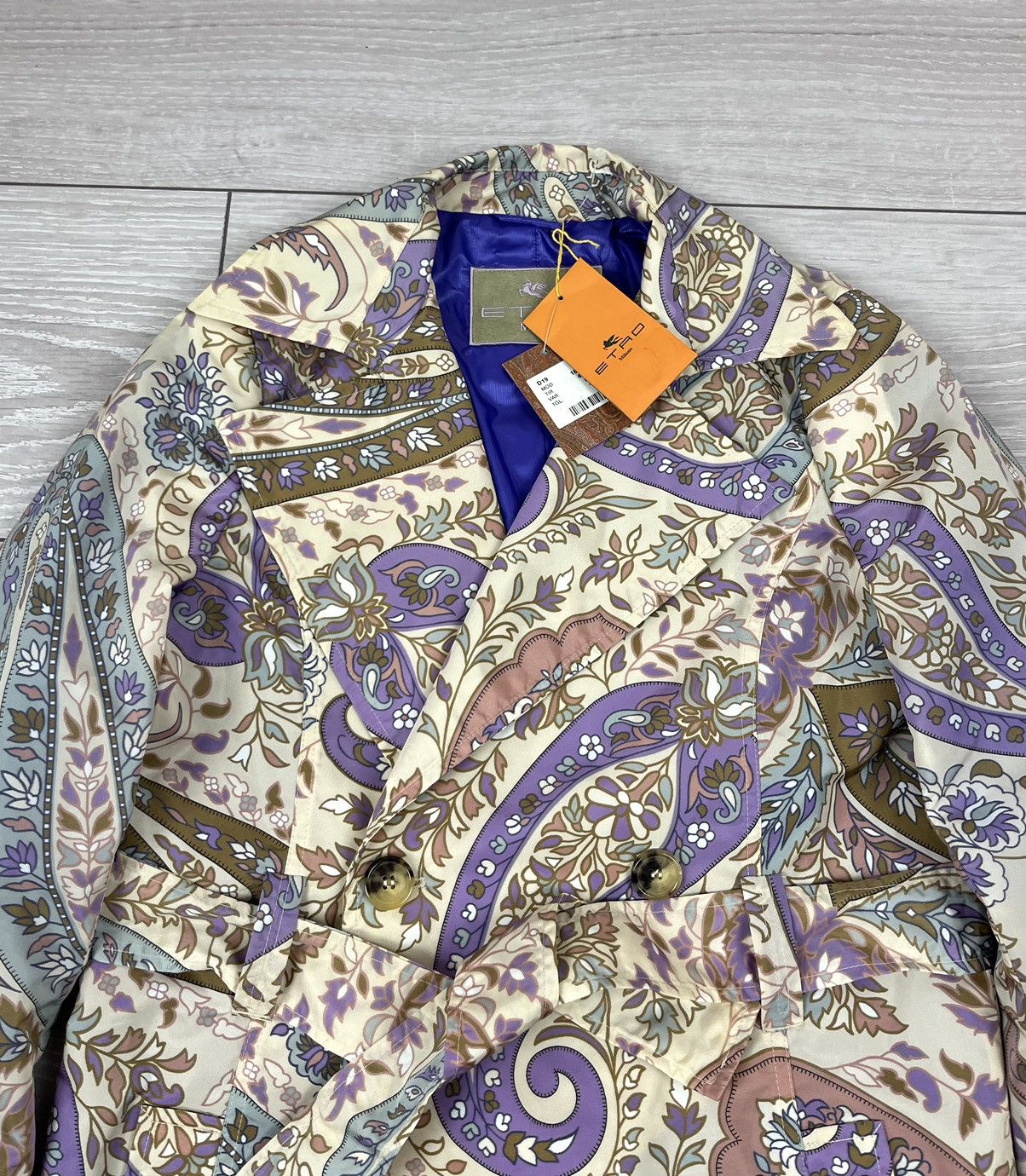Etro New Etro Multicolor All Over Print Nylon Trench Coat Jacket Size US M / EU 48-50 / 2 - 6 Thumbnail