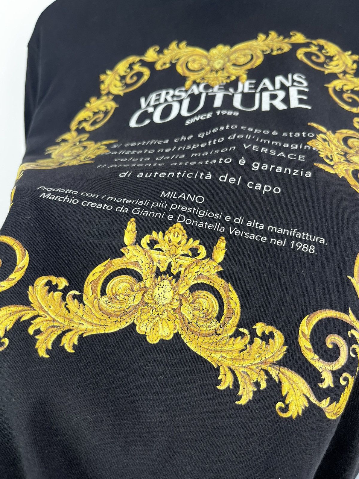 Versace Versace Jeans Couture T-Shirt Size M Black Big Logo Size US L / EU 52-54 / 3 - 7 Thumbnail
