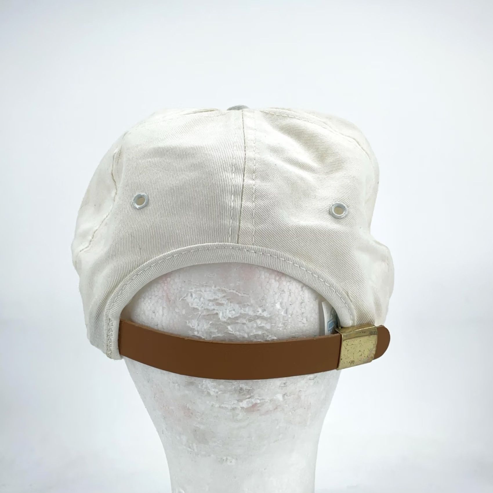 Budweiser VINTAGE Bud Dry Beer Hat Cap Strap Back White Blue Rope Budweiser Beer Promo 90s Mens Adjustable Cap White Beer 90s Budweiser Mens Hat Size ONE SIZE - 3 Thumbnail