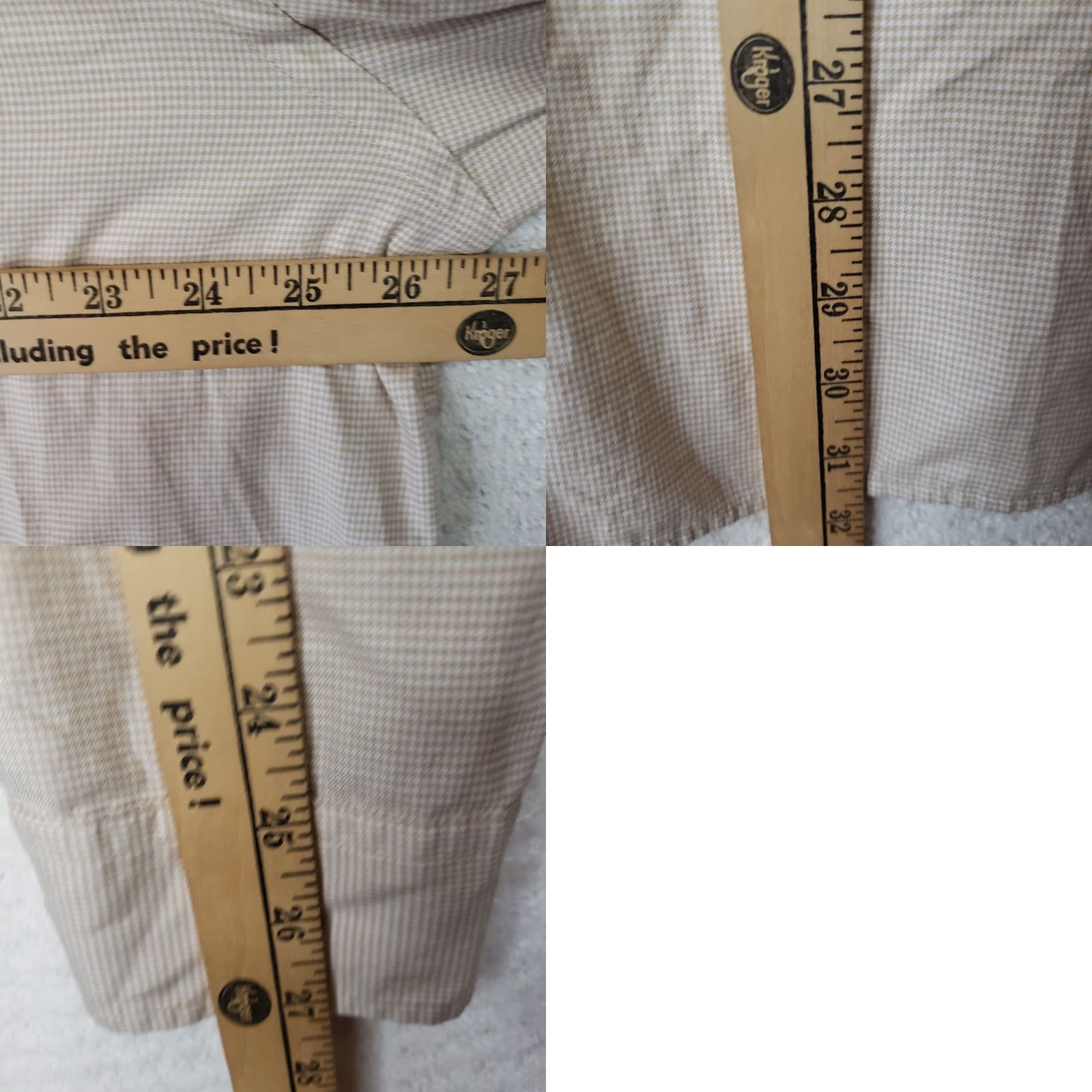 Banana Republic Banana Republic Shirt Men's XXL Beige Check Slim Fit Long Sleeve Button-Up Size US XXL / EU 58 / 5 - 9 Thumbnail