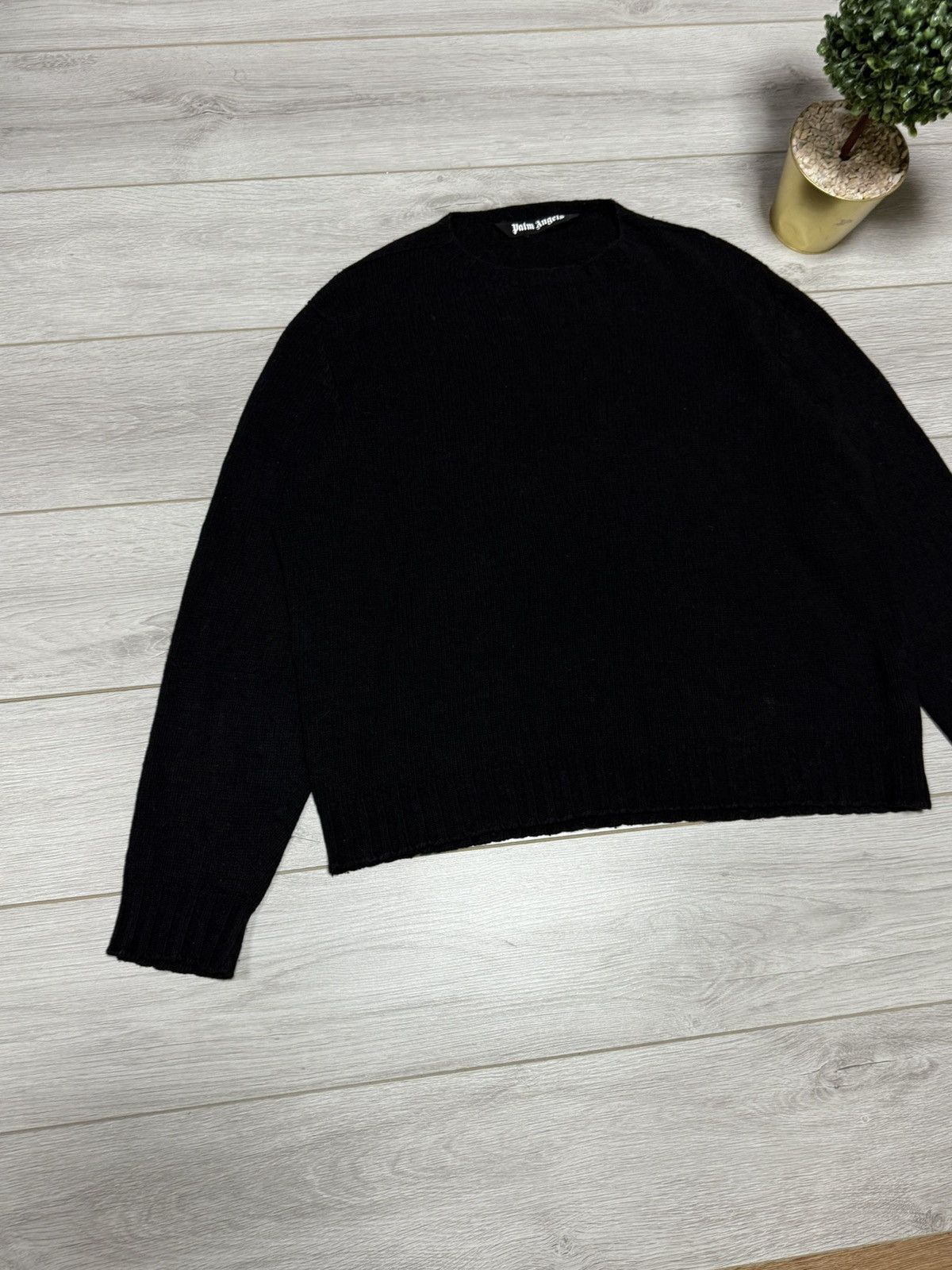 Palm Angels Palm Angels vintage spell out sweater big logo Size US XL / EU 56 / 4 - 13 Thumbnail