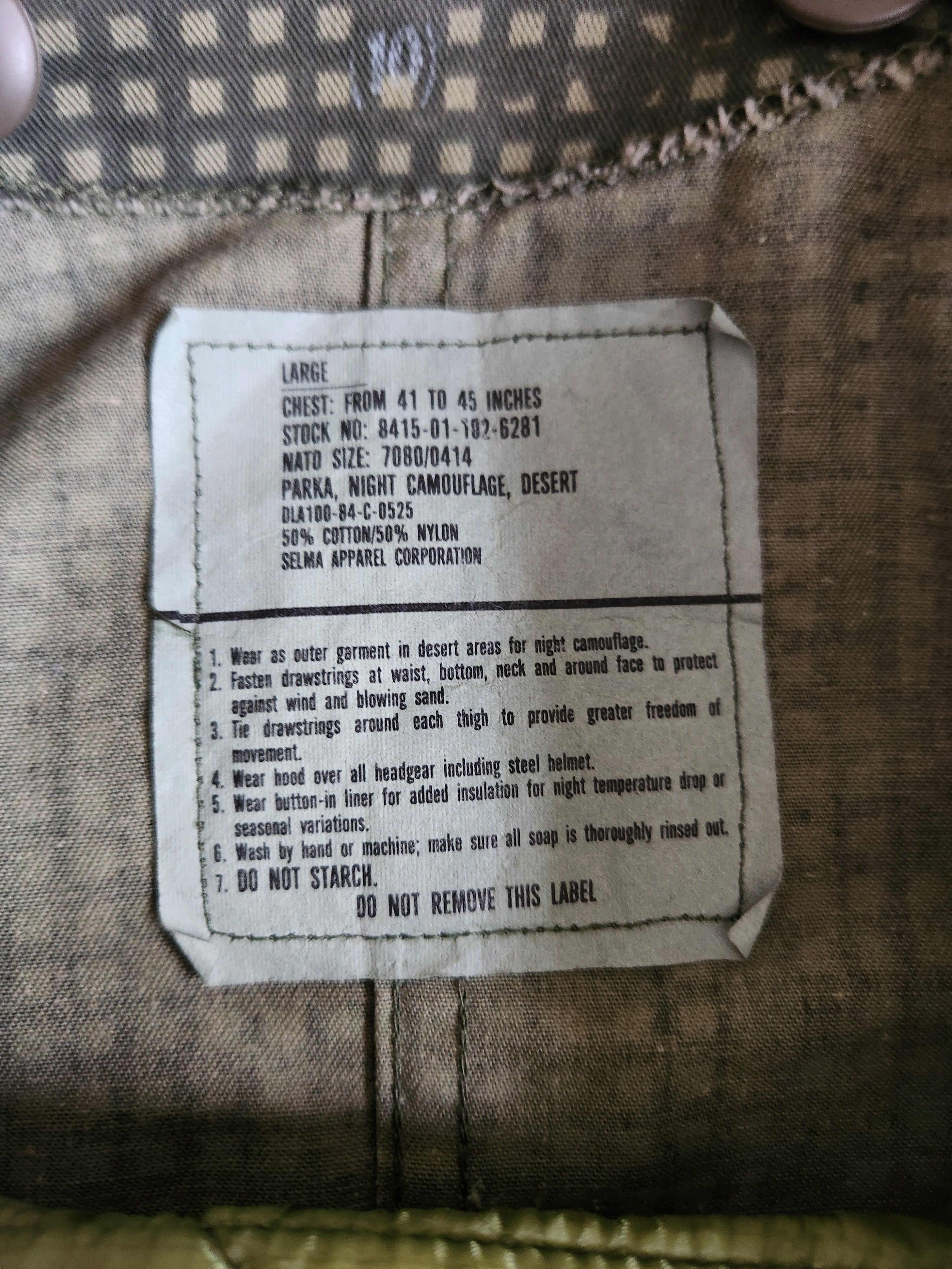 Vintage Desert Night Camo Fishtail Parka and Liner Size US L / EU 52-54 / 3 - 10 Thumbnail