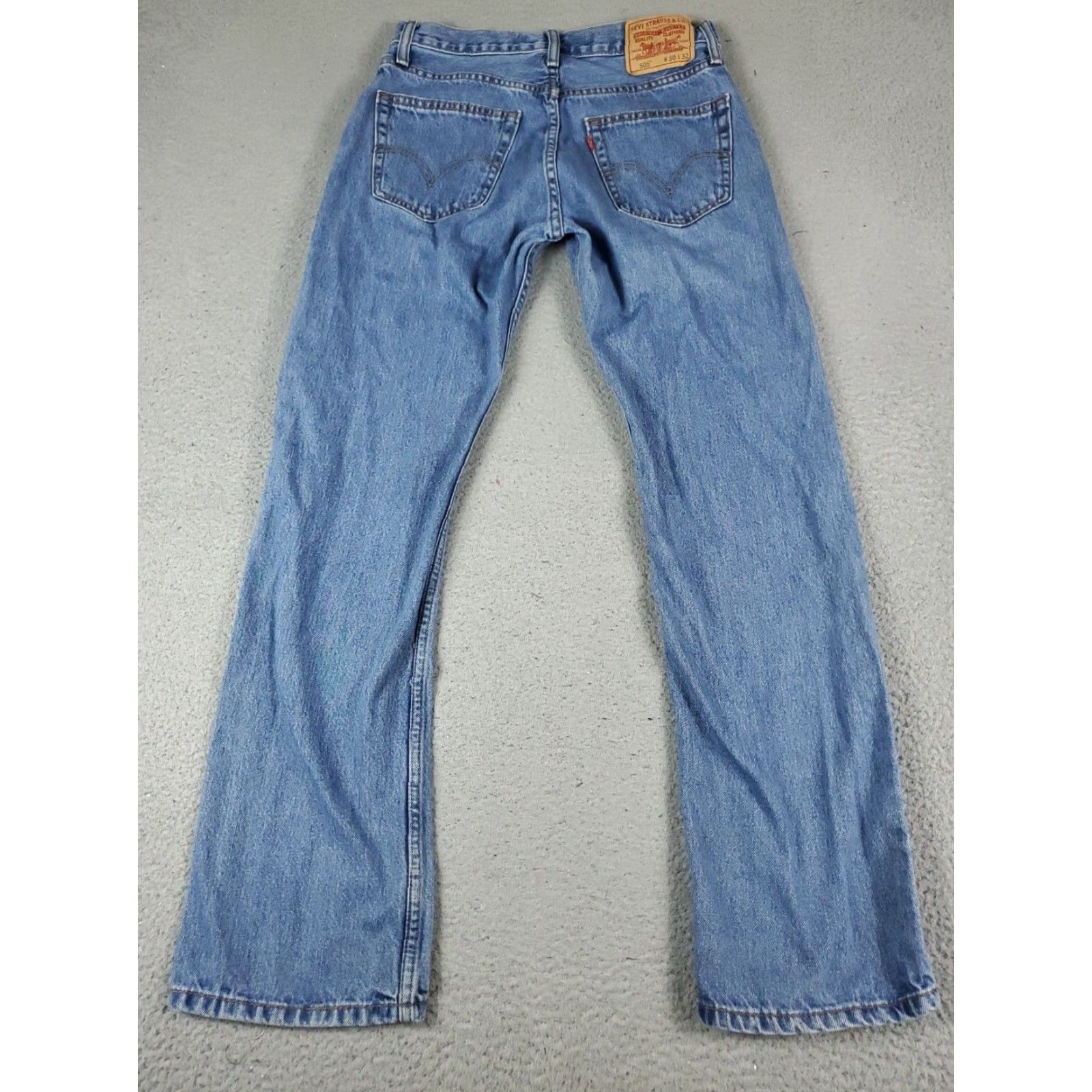 Levi's Levis 505 Mens 30x32 Blue Straight Leg Jeans Regular Fit Cotton Denim Pants Size US 30 / EU 46 - 7 Thumbnail