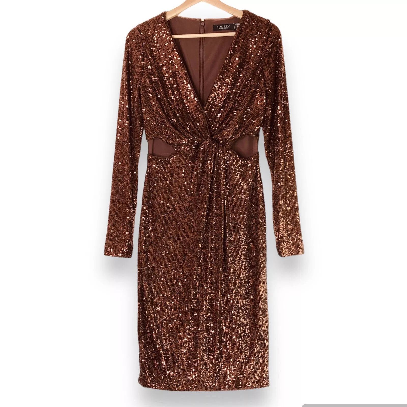 Ralph Lauren Ralph Lauren Sequinned Sheath Dress Size 4 Side-Cutout Size S / US 4 / IT 40 - 1 Thumbnail