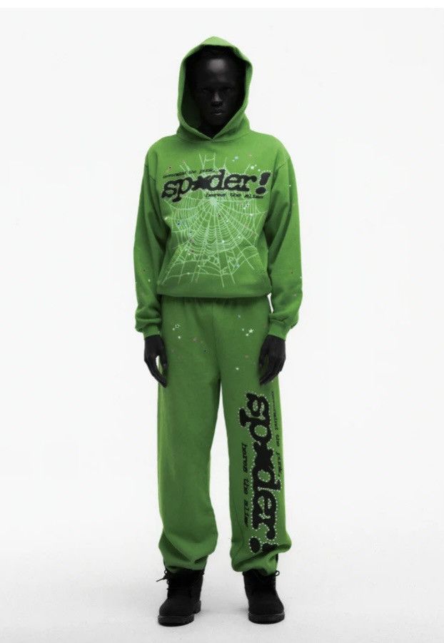 Sp5der Sp5der Punk V2 Rhinestone Hoodie Slime Green (XL) Size US XL / EU 56 / 4 - 10 Thumbnail