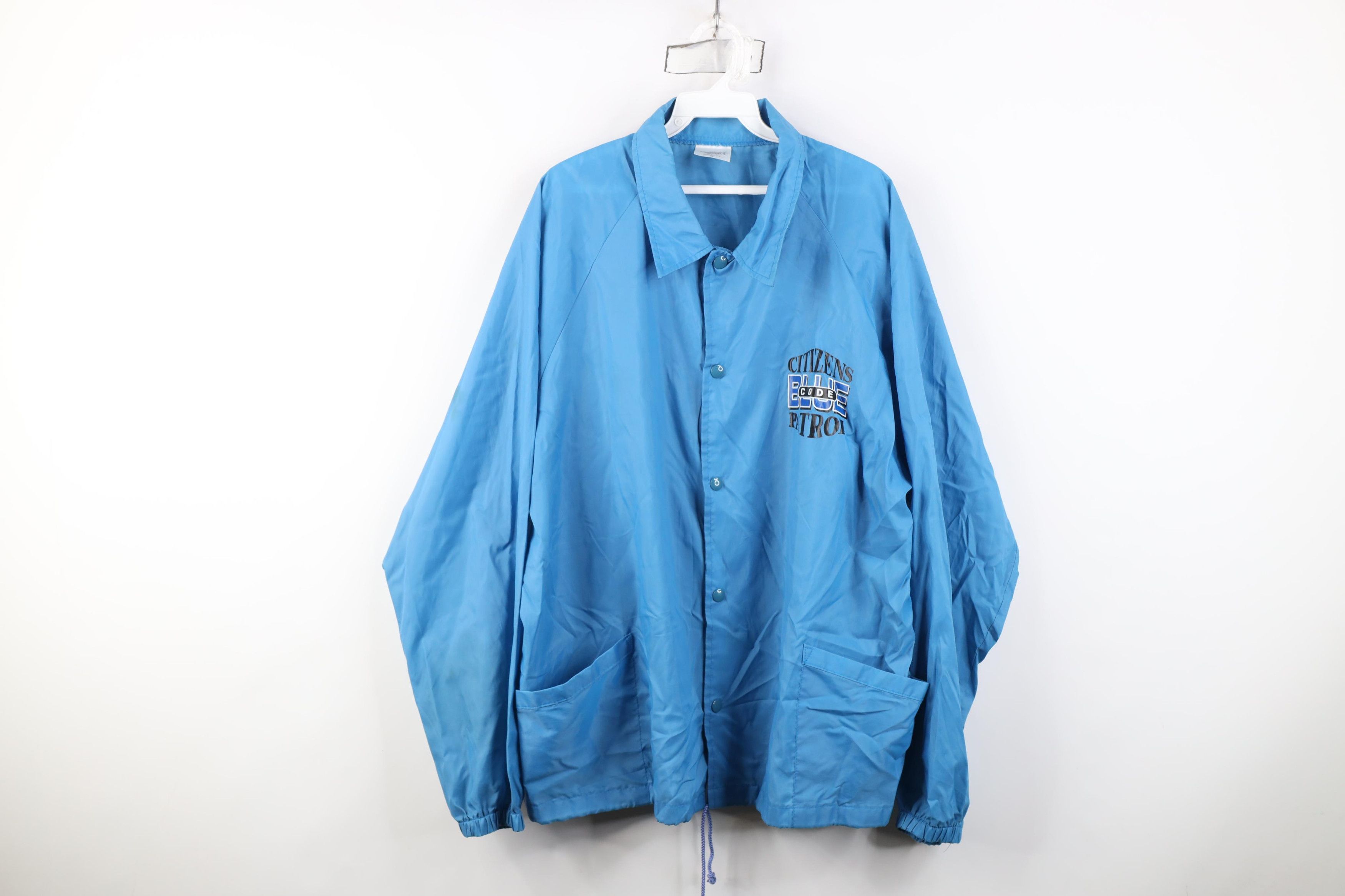Vintage Vintage 70s 80s Blue Code Coach Coaches Windbreaker Jacket Size US XL / EU 56 / 4 - 1 Thumbnail