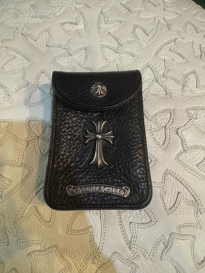 Chrome Hearts Chrome Hearts Black Leather Cross Card Case - dmc Size ONE SIZE - 1 Thumbnail