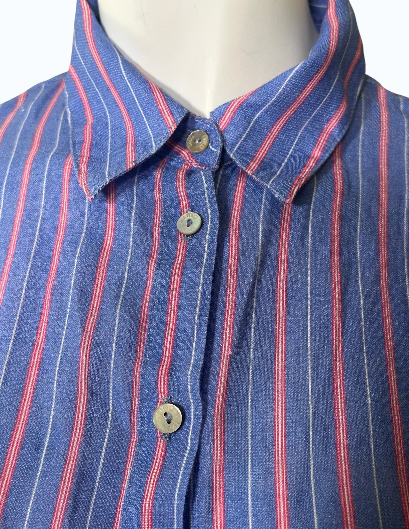 120% Lino Linen shirt striped top Size XS / US 0-2 / IT 36-38 - 3 Thumbnail