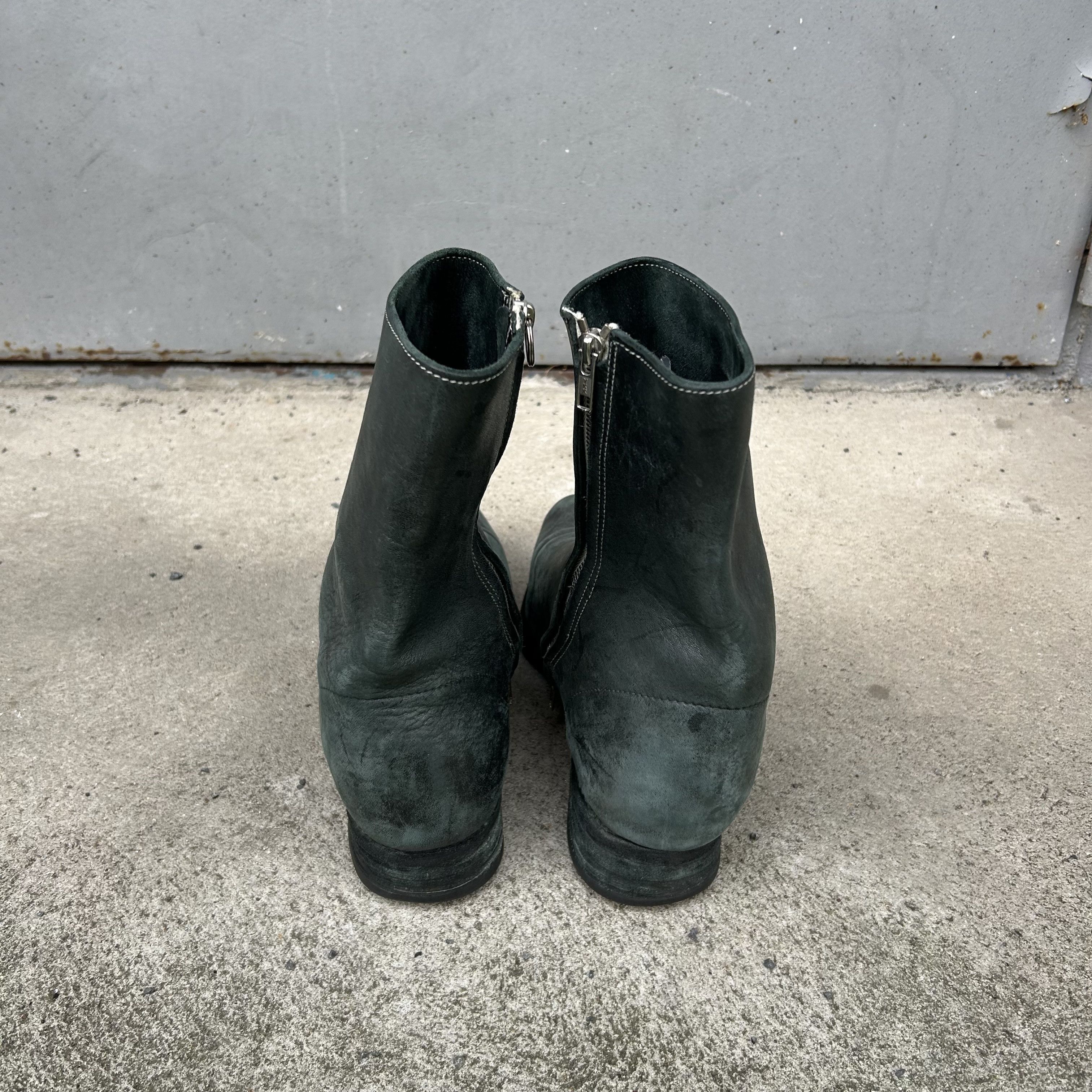 Carol Christian Poell CCP Carol Christian Poell Green Side-Zip No-Seam Boots Size US 11 / EU 44 - 5 Thumbnail
