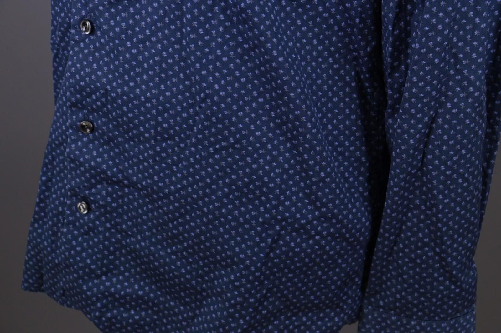 Eton Eton Slim Blue Luxury Floral Button Down Shirt Size 41 / 16 Size US M / EU 48-50 / 2 - 8 Thumbnail