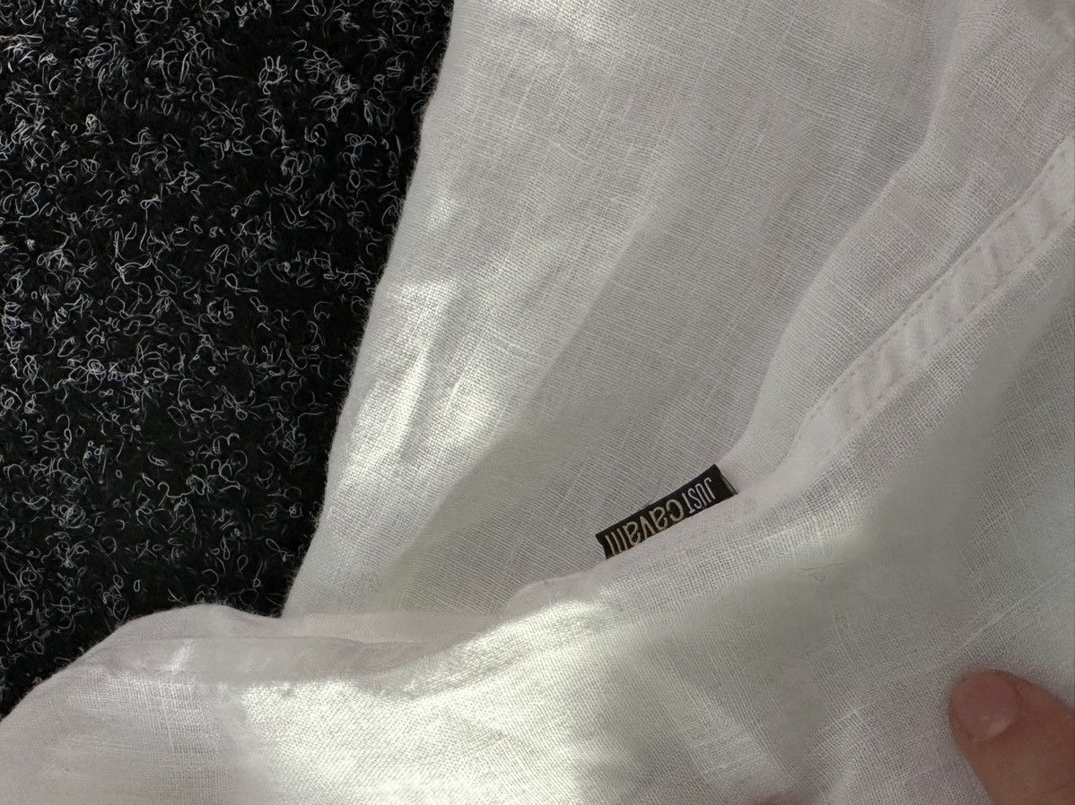 Just Cavalli × Vintage RARE🚨 SS04 Just Cavalli White Eroded Floral Shirt metal logo Size US XL / EU 56 / 4 - 7 Thumbnail