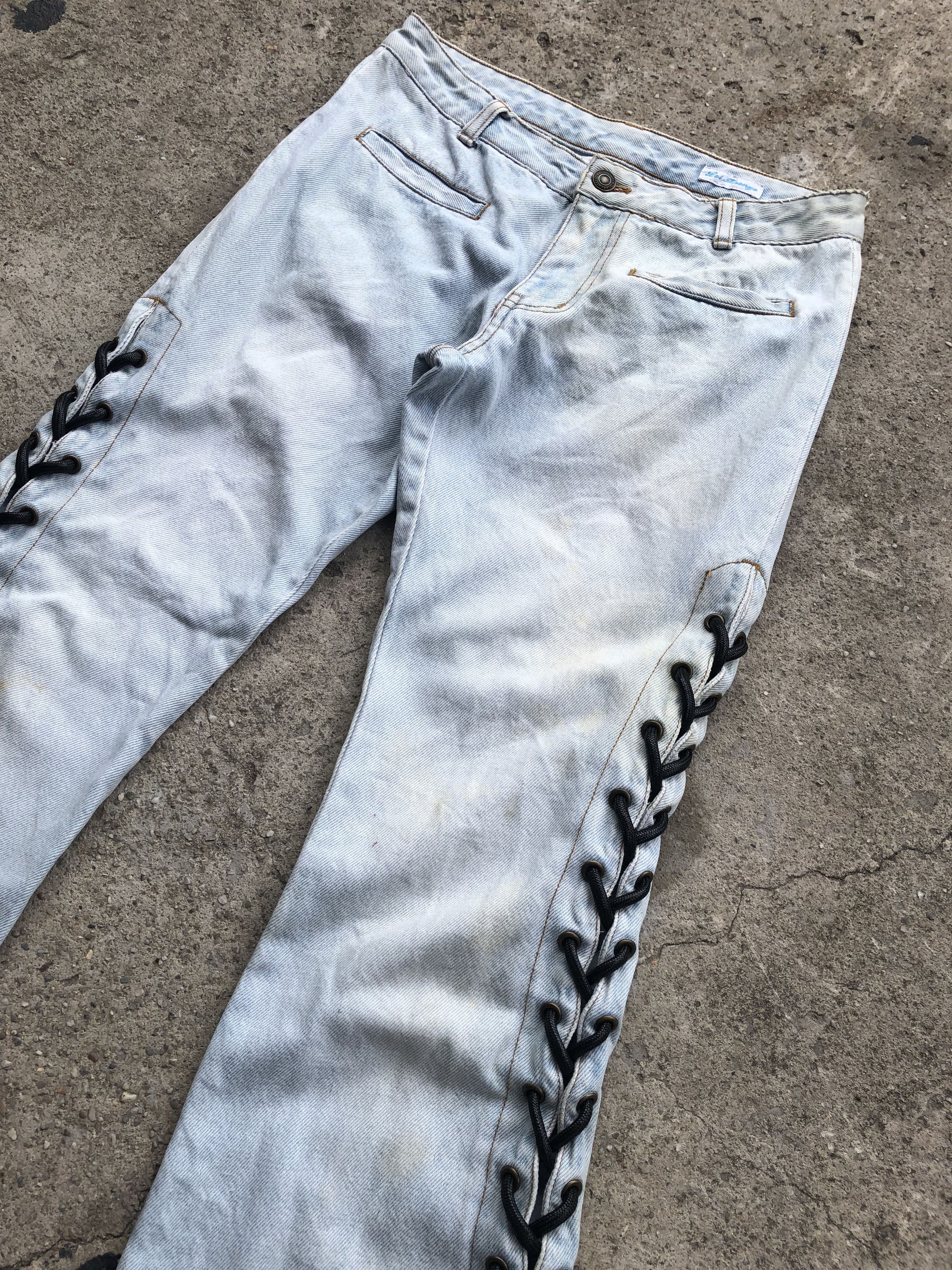 20471120 Japanese flare Lace up denim Size US 28 / EU 44 - 4 Thumbnail