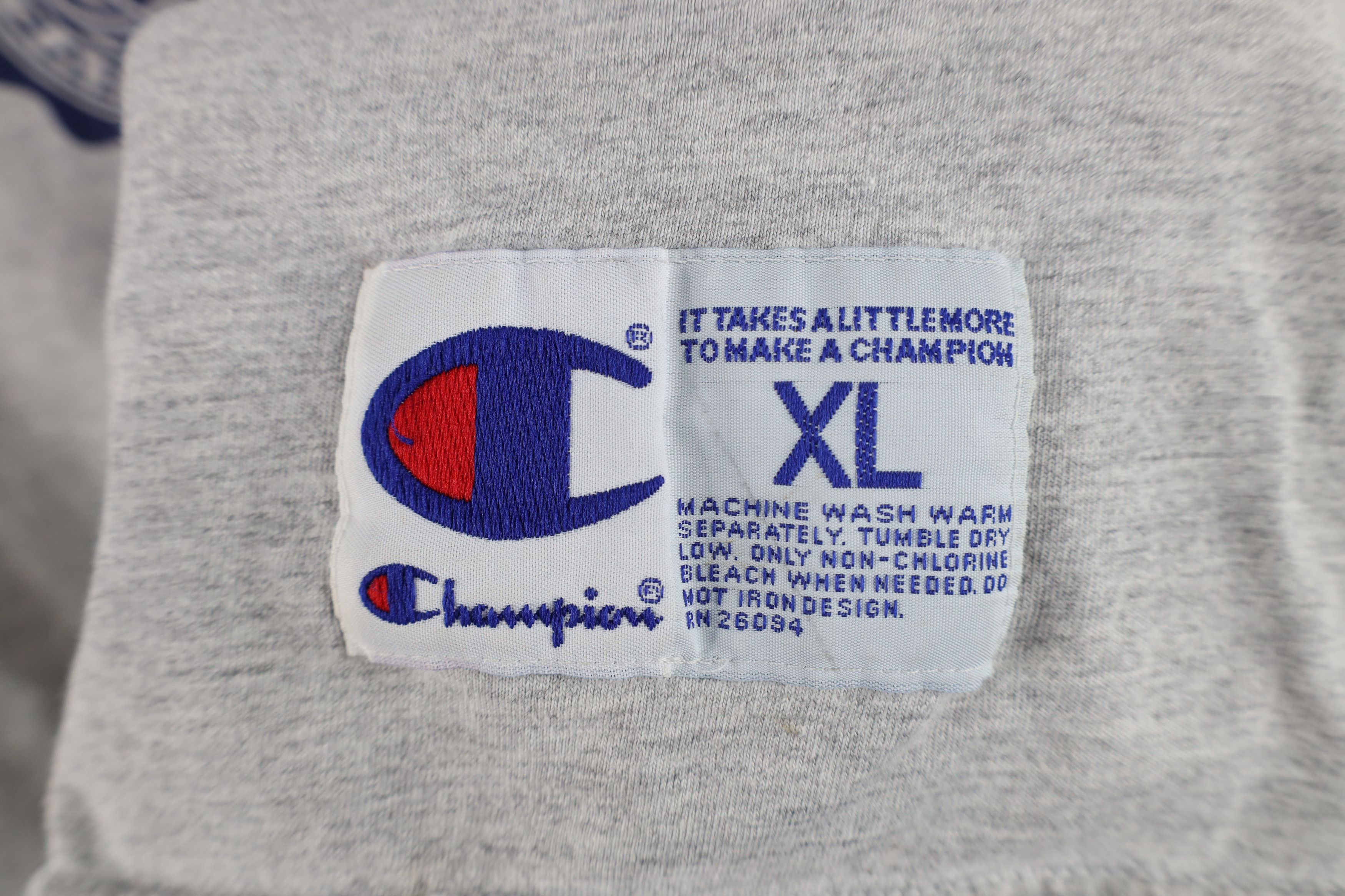 Champion Vintage 90s Champion Dame University Muscle T-Shirt Gray Size US XL / EU 56 / 4 - 4 Thumbnail