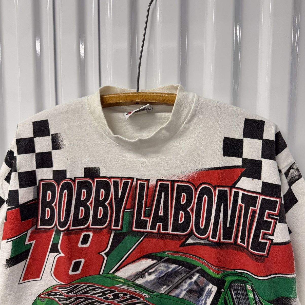 NASCAR × Vintage Crazy Vintage 90s NASCAR Bobby Labonte All Over Print Tee Size US XL / EU 56 / 4 - 3 Thumbnail
